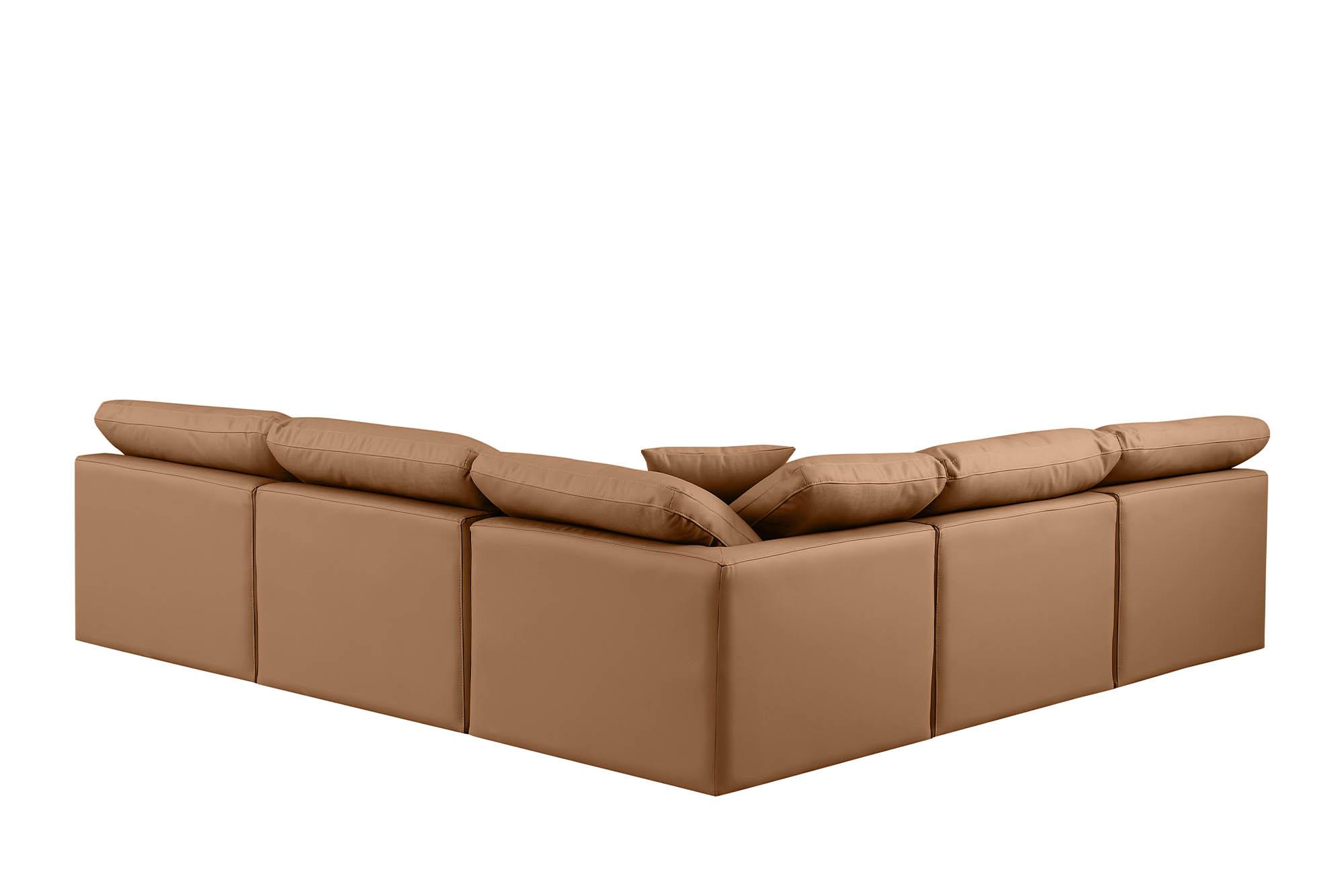 

        
Meridian Furniture INDULGE 146Cognac-Sec5B Modular Sectional Sofa Cognac Faux Leather 094308315362
