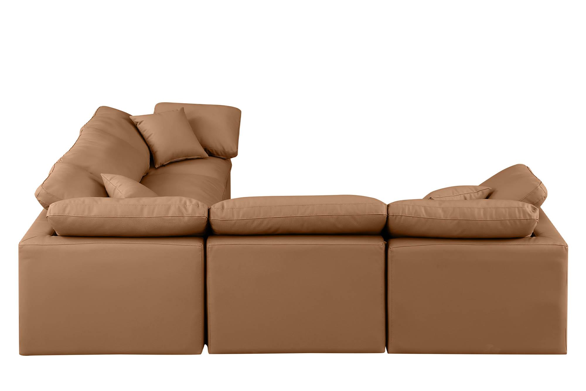 

    
146Cognac-Sec5C Meridian Furniture Modular Sectional Sofa
