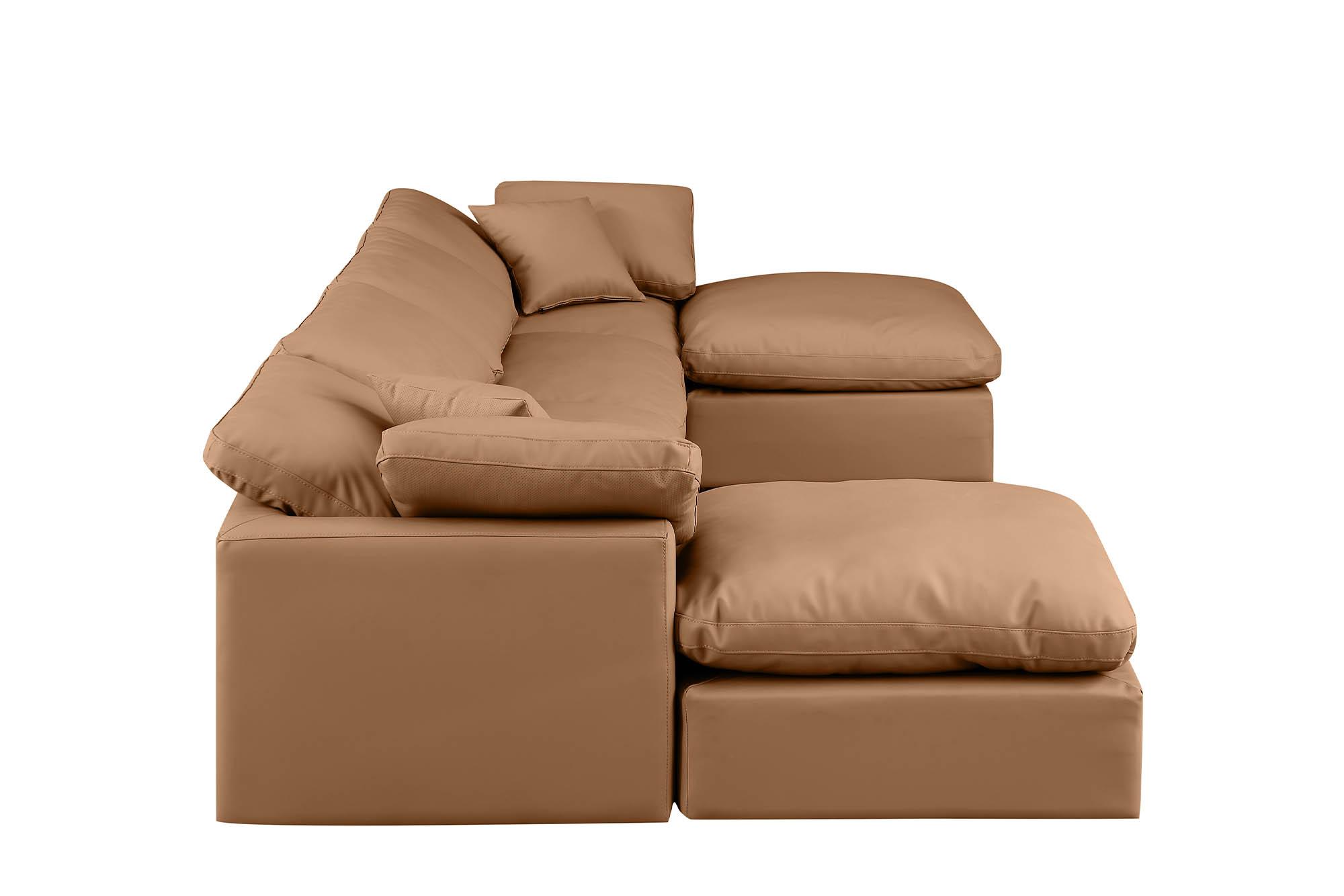 

        
Meridian Furniture INDULGE 146Cognac-Sec6B Modular Sectional Sofa Cognac Faux Leather 094308315409
