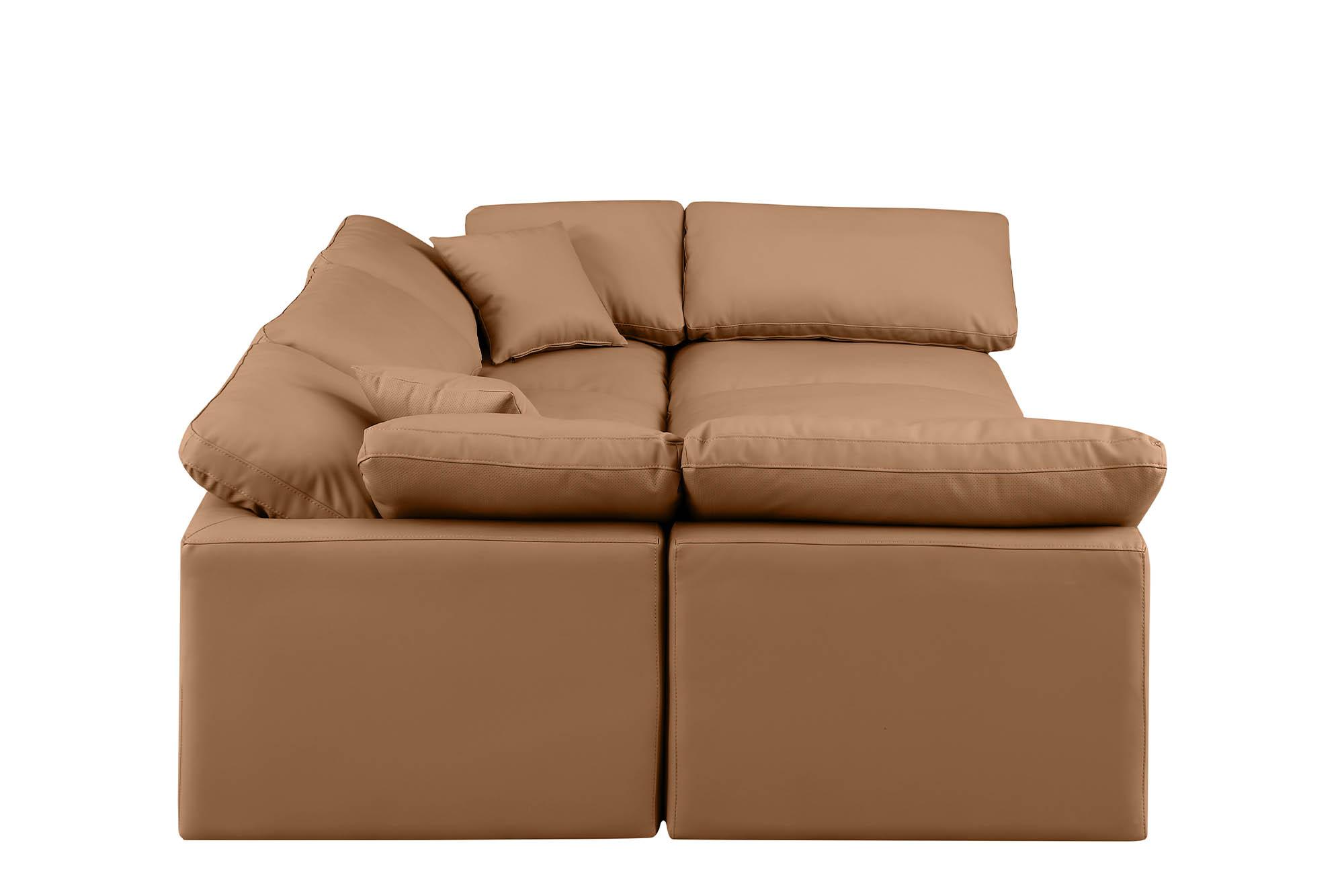 

        
Meridian Furniture INDULGE 146Cognac-Sec6C Modular Sectional Sofa Cognac Faux Leather 094308315416
