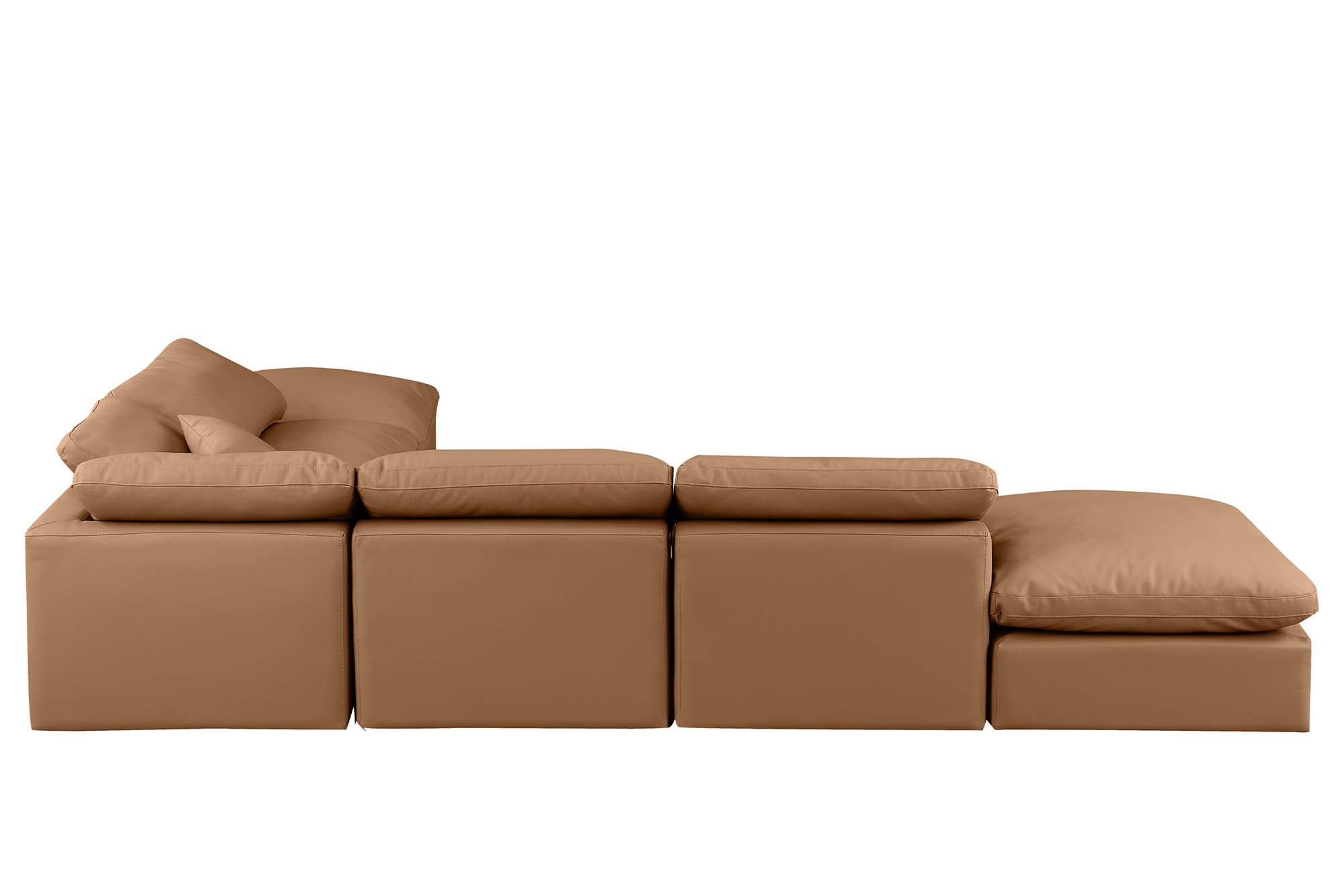 

    
146Cognac-Sec6E Meridian Furniture Modular Sectional Sofa
