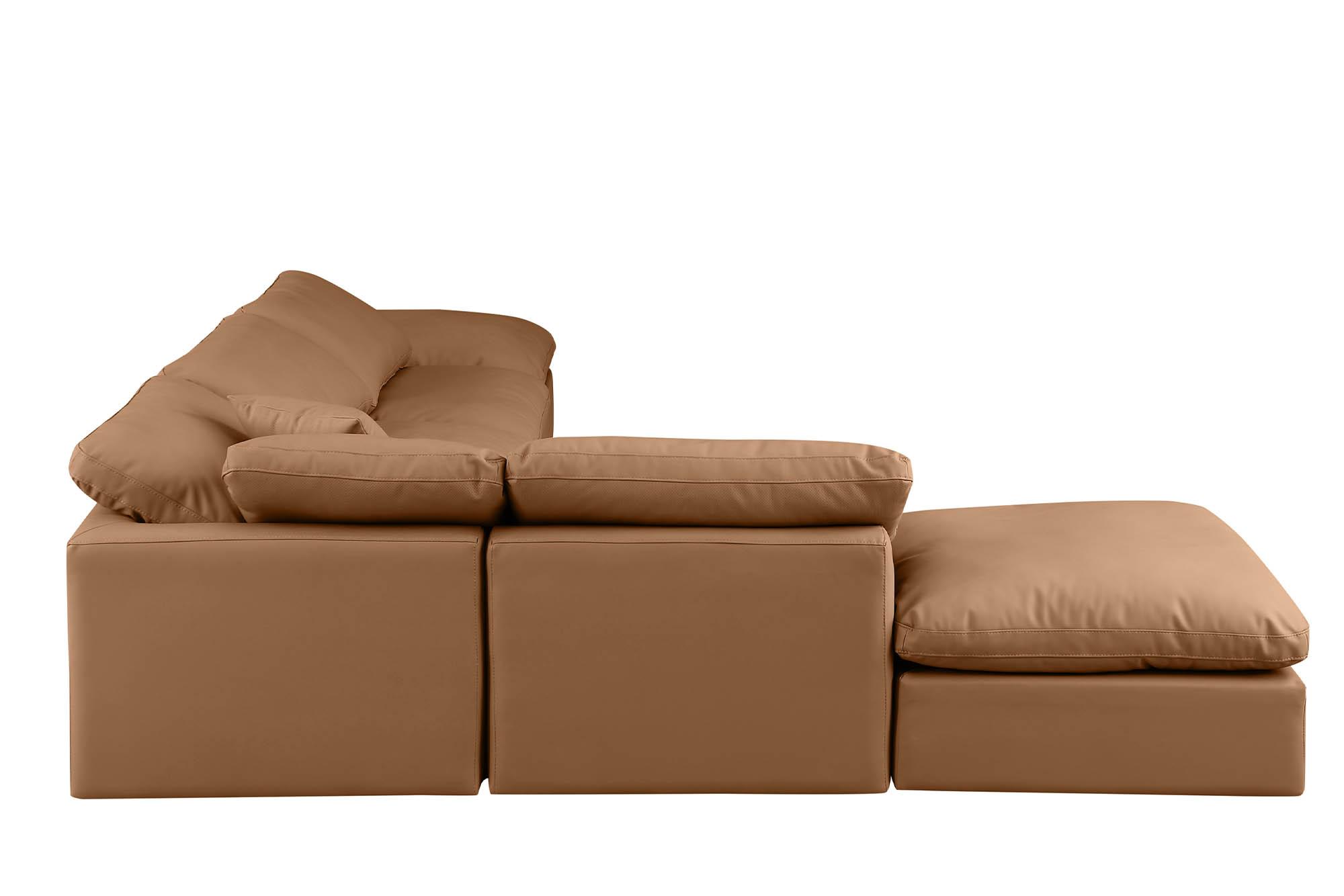 

        
Meridian Furniture INDULGE 146Cognac-Sec6E Modular Sectional Sofa Cognac Faux Leather 094308321646
