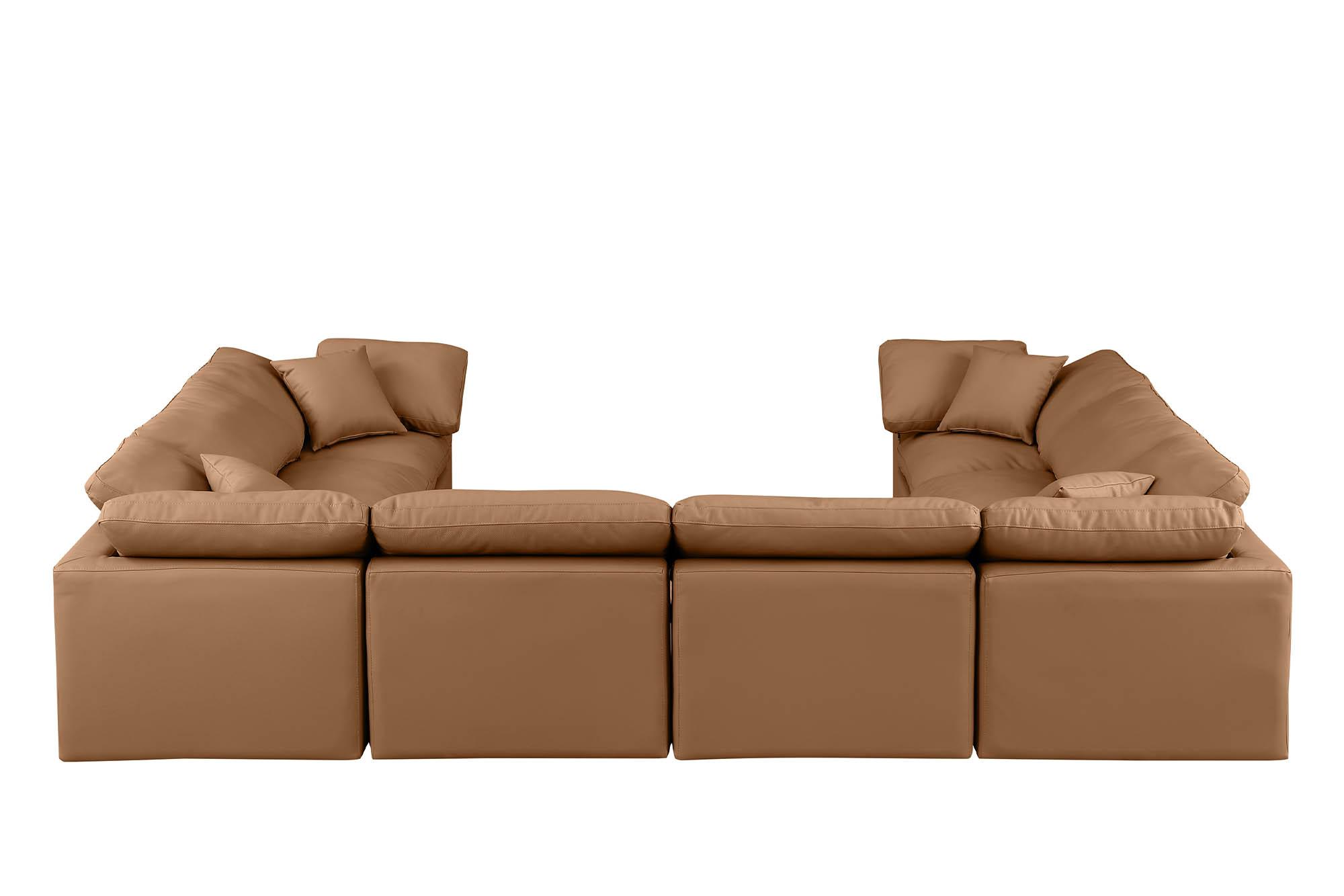 

        
Meridian Furniture INDULGE 146Cognac-Sec8A Modular Sectional Sofa Cognac Faux Leather 094308315454
