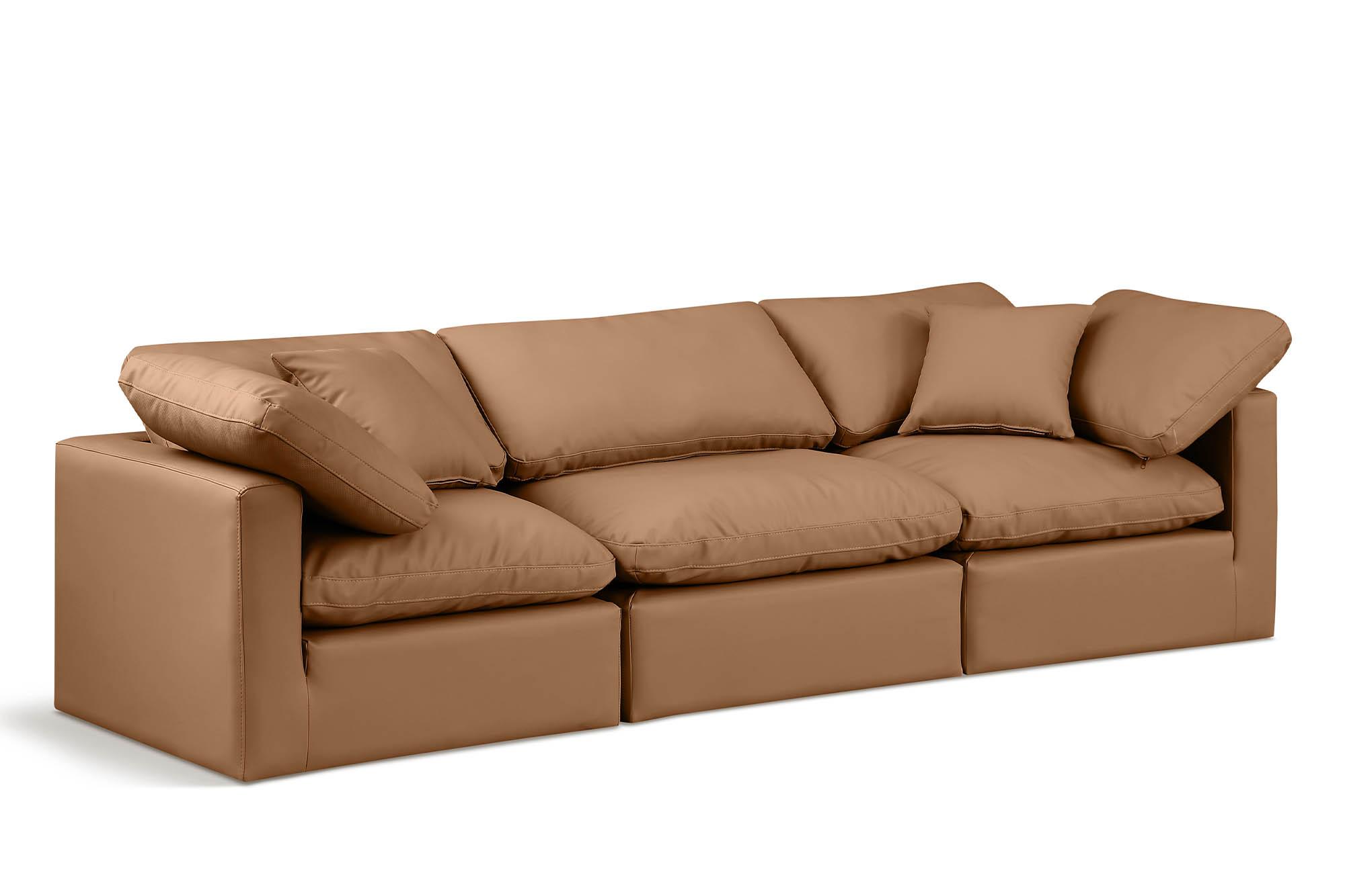

    
Cognac Vegan Leather Modular Sofa INDULGE 146Cognac-S105 Meridian Modern
