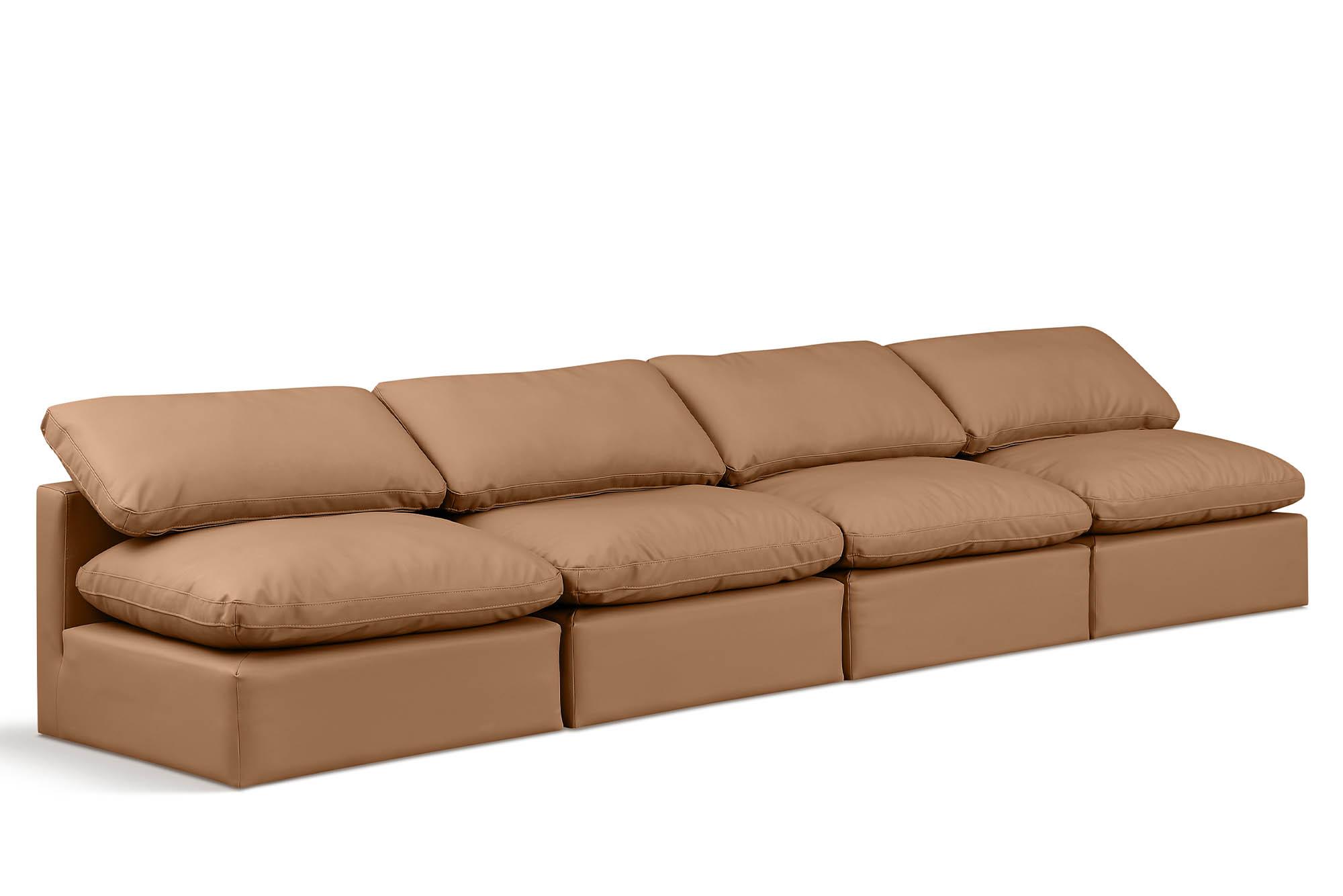 

    
Cognac Vegan Leather Modular Sofa INDULGE 146Cognac-S4 Meridian Modern
