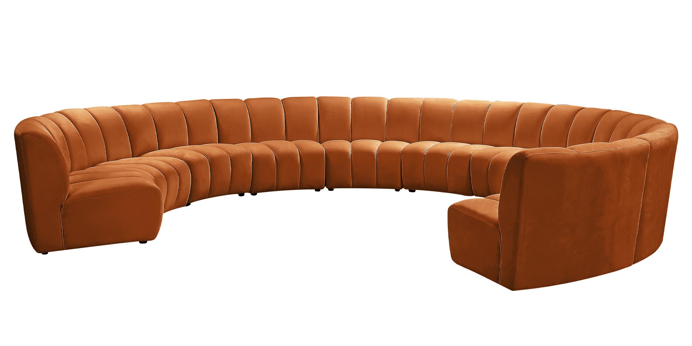 

        
Meridian Furniture INFINITY 638Cognac-10PC Modular Sectional Sofa Cognac Velvet 753359803623
