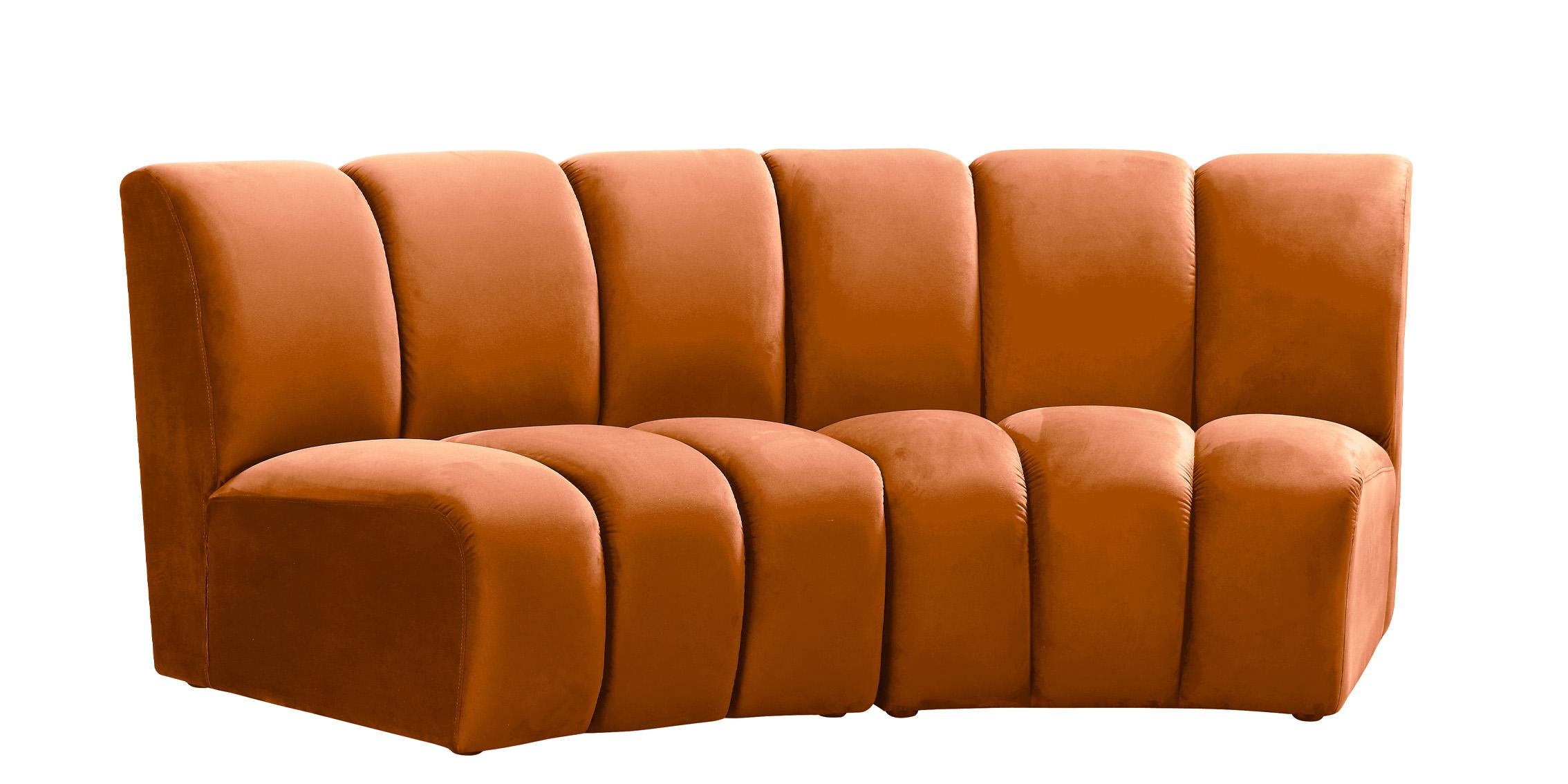 

        
Meridian Furniture INFINITY 638Cognac-2PC Modular Sectional Sofa Cognac Velvet 753359801681
