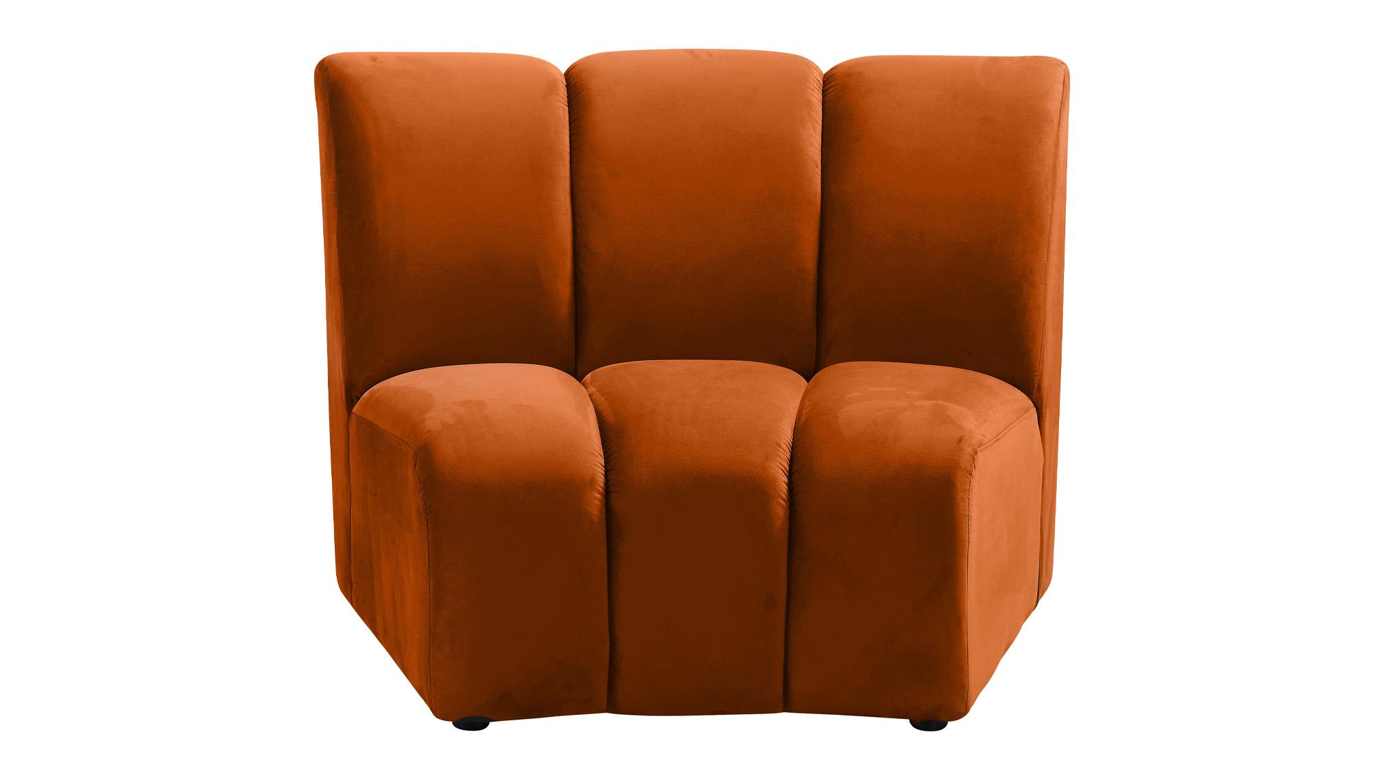 

    
 Order  Cognac Velvet Modular Sectional Sofa INFINITY 638Cognac-4PC Meridian Modern
