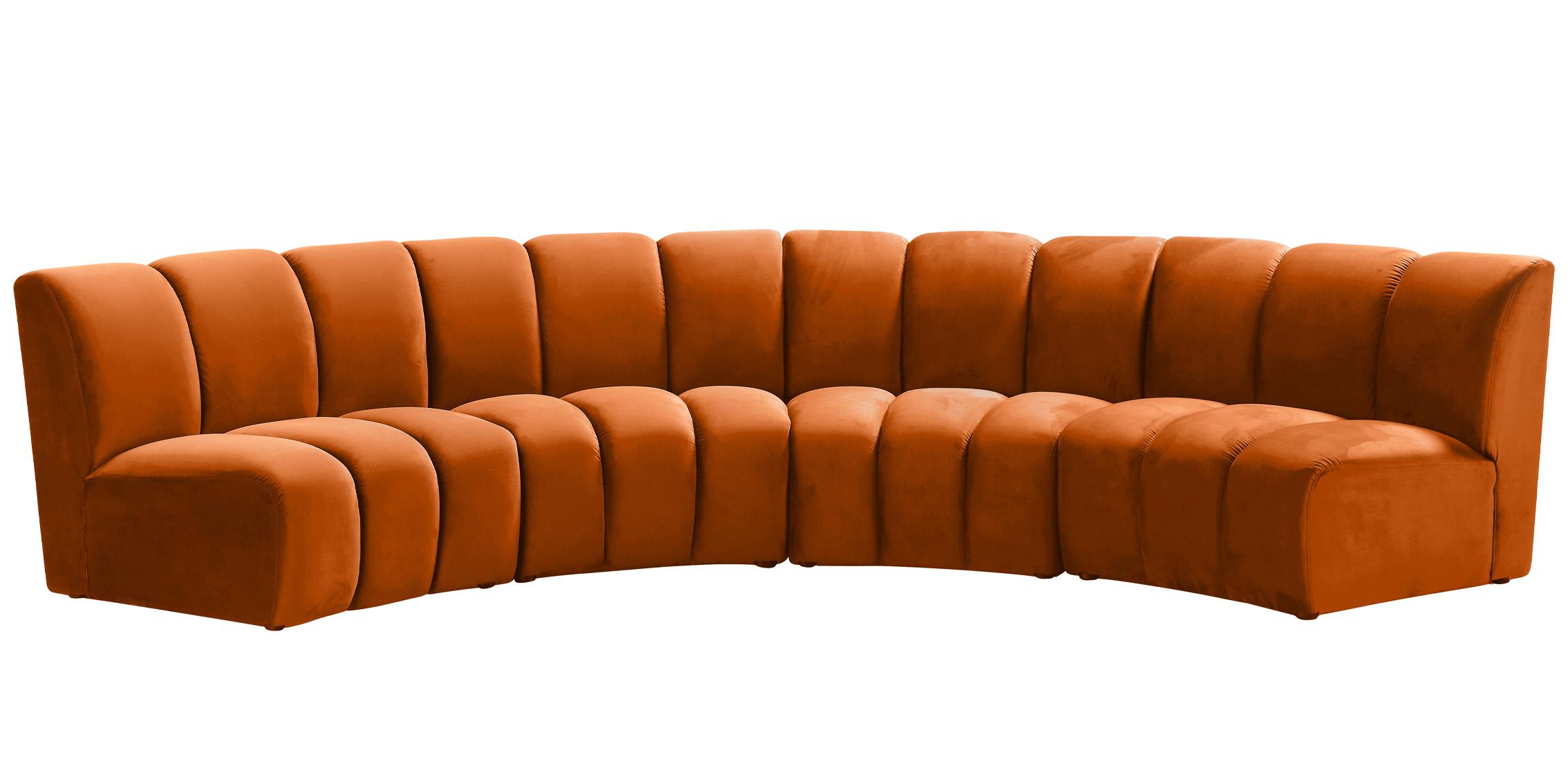 

    
638Cognac-4PC Meridian Furniture Modular Sectional Sofa

