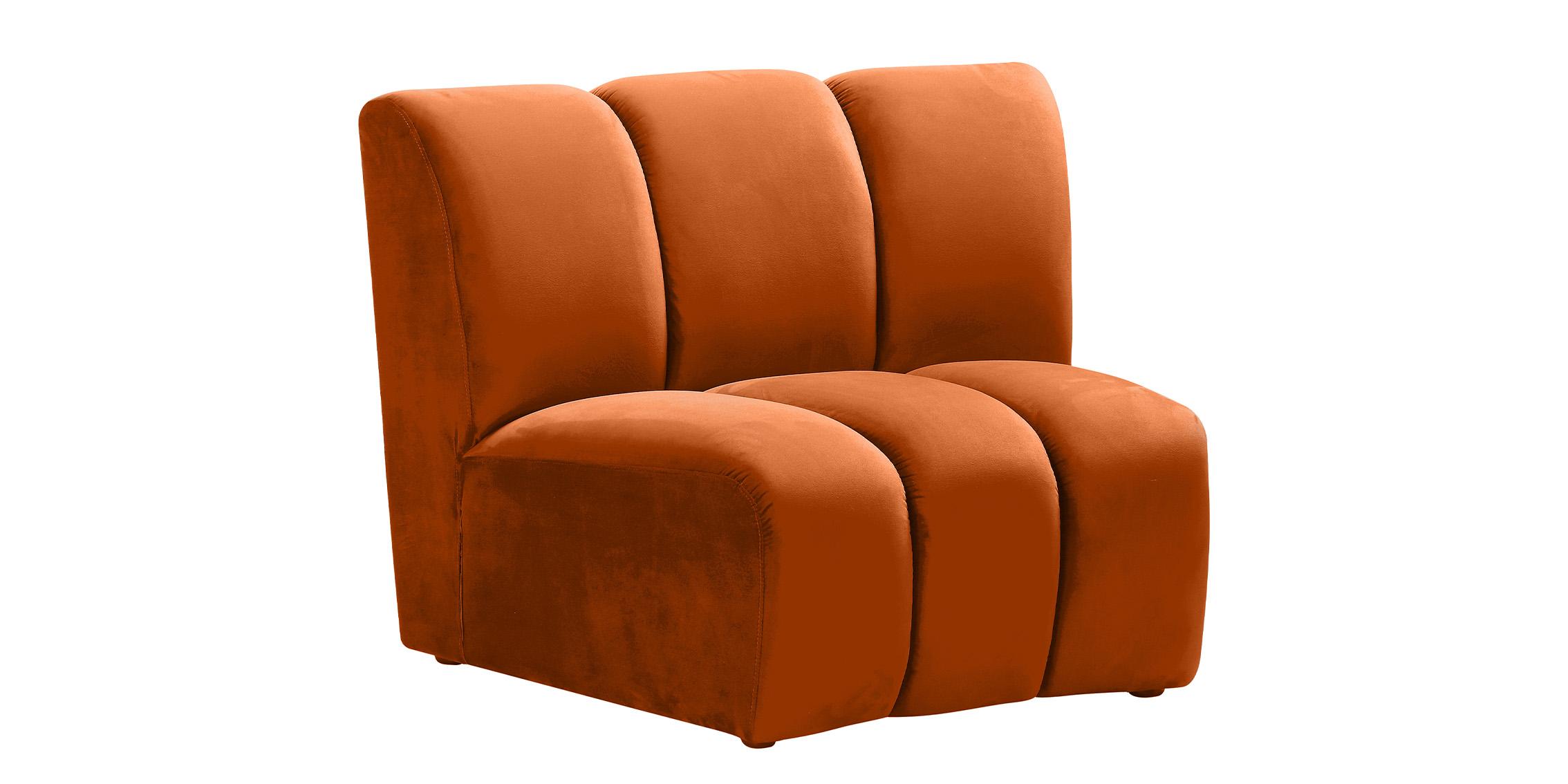 Contemporary, Modern Modular Chair INFINITY 638Cognac-C in Cognac Velvet