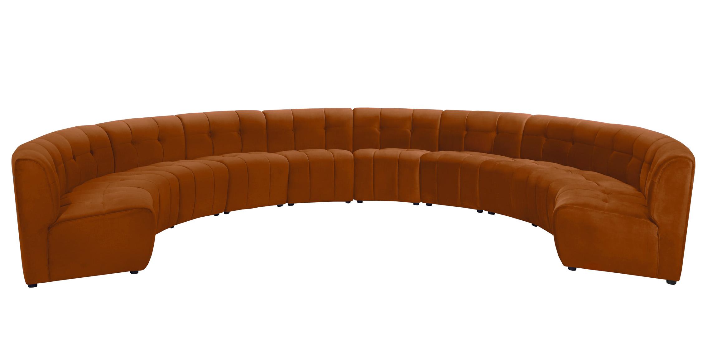 

        
Meridian Furniture LIMITLESS 645Cognac-10PC Modular Sectional Sofa Cognac Velvet 753359808000
