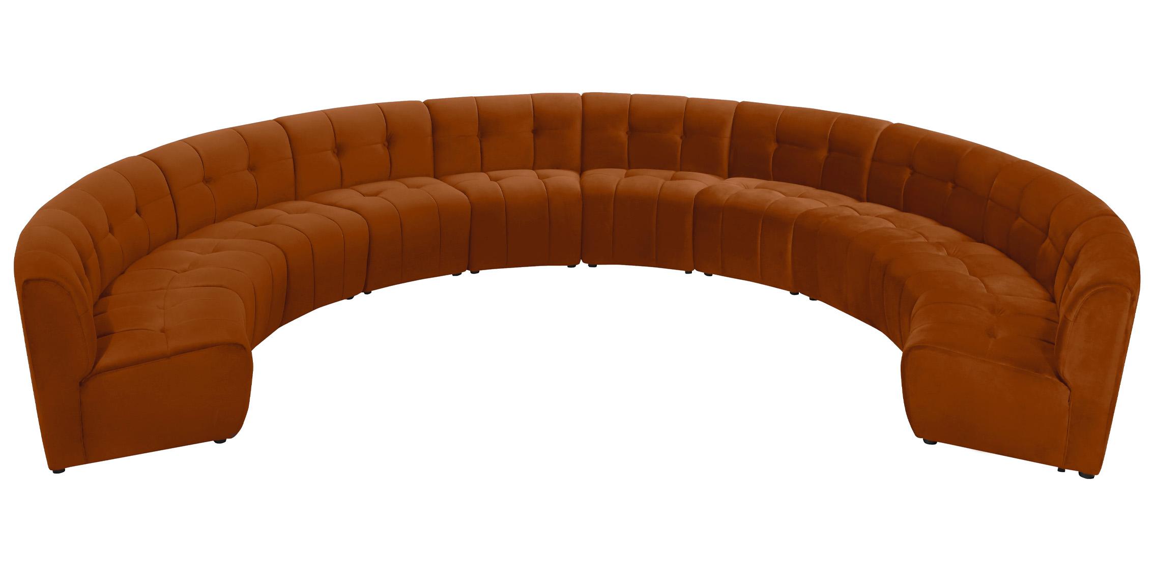 

    
COGNAC Velvet Modular Sectional Sofa LIMITLESS 645Cognac-10PC Meridian Modern
