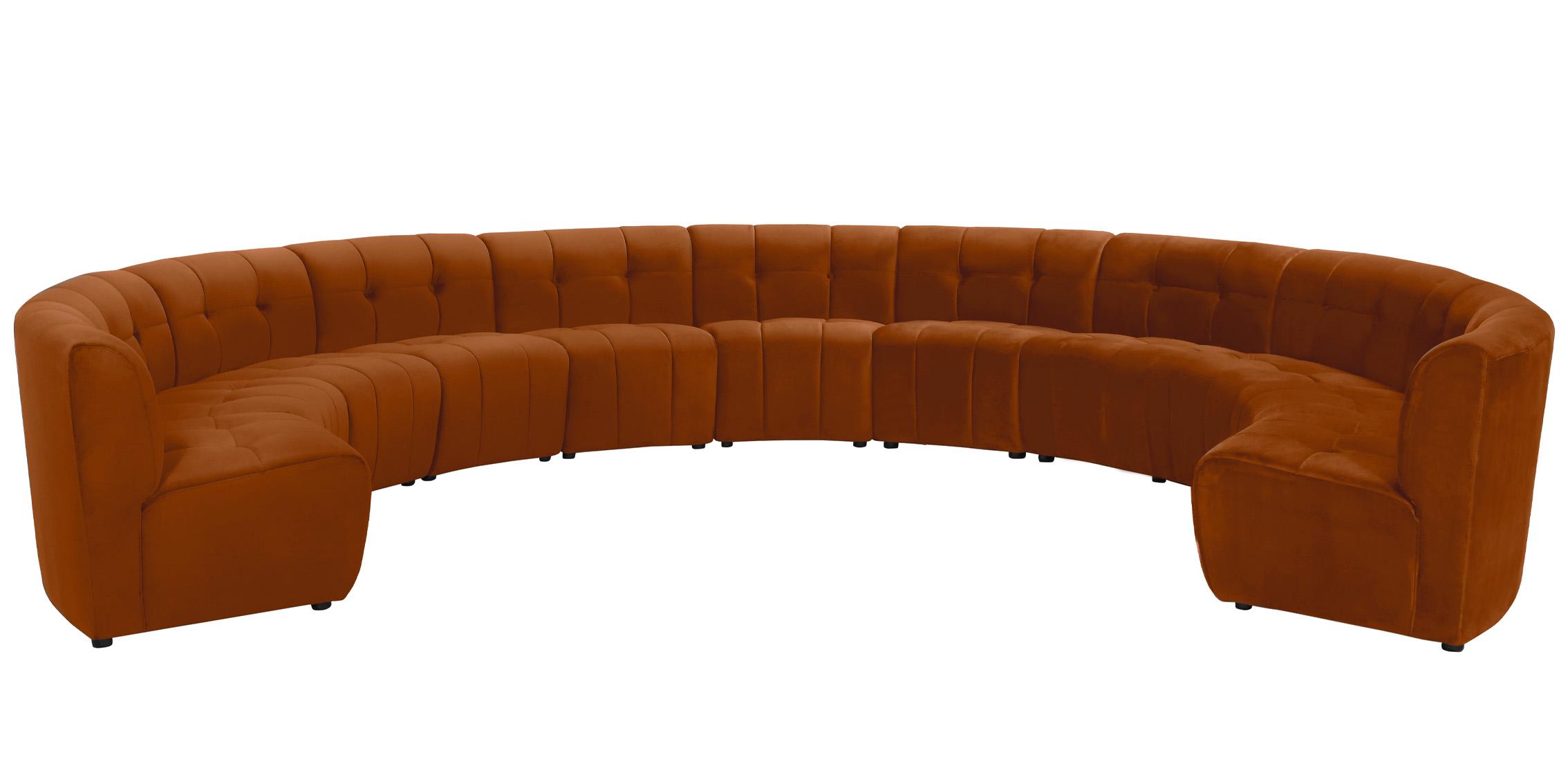 

        
Meridian Furniture LIMITLESS 645Cognac-11PC Modular Sectional Sofa Cognac Velvet 753359808017
