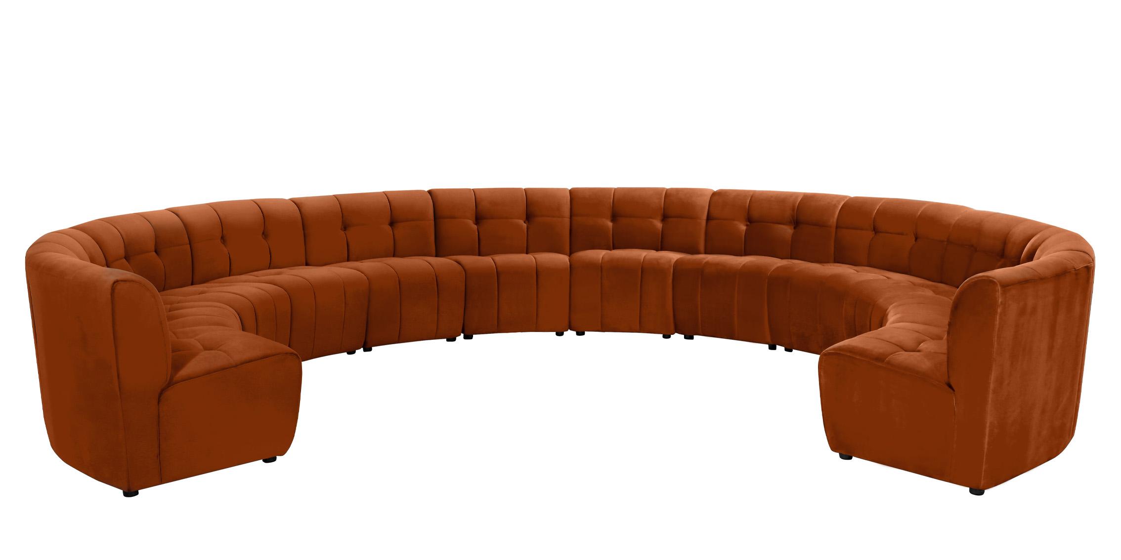 

        
Meridian Furniture LIMITLESS 645Cognac-12PC Modular Sectional Sofa Cognac Velvet 753359808024

