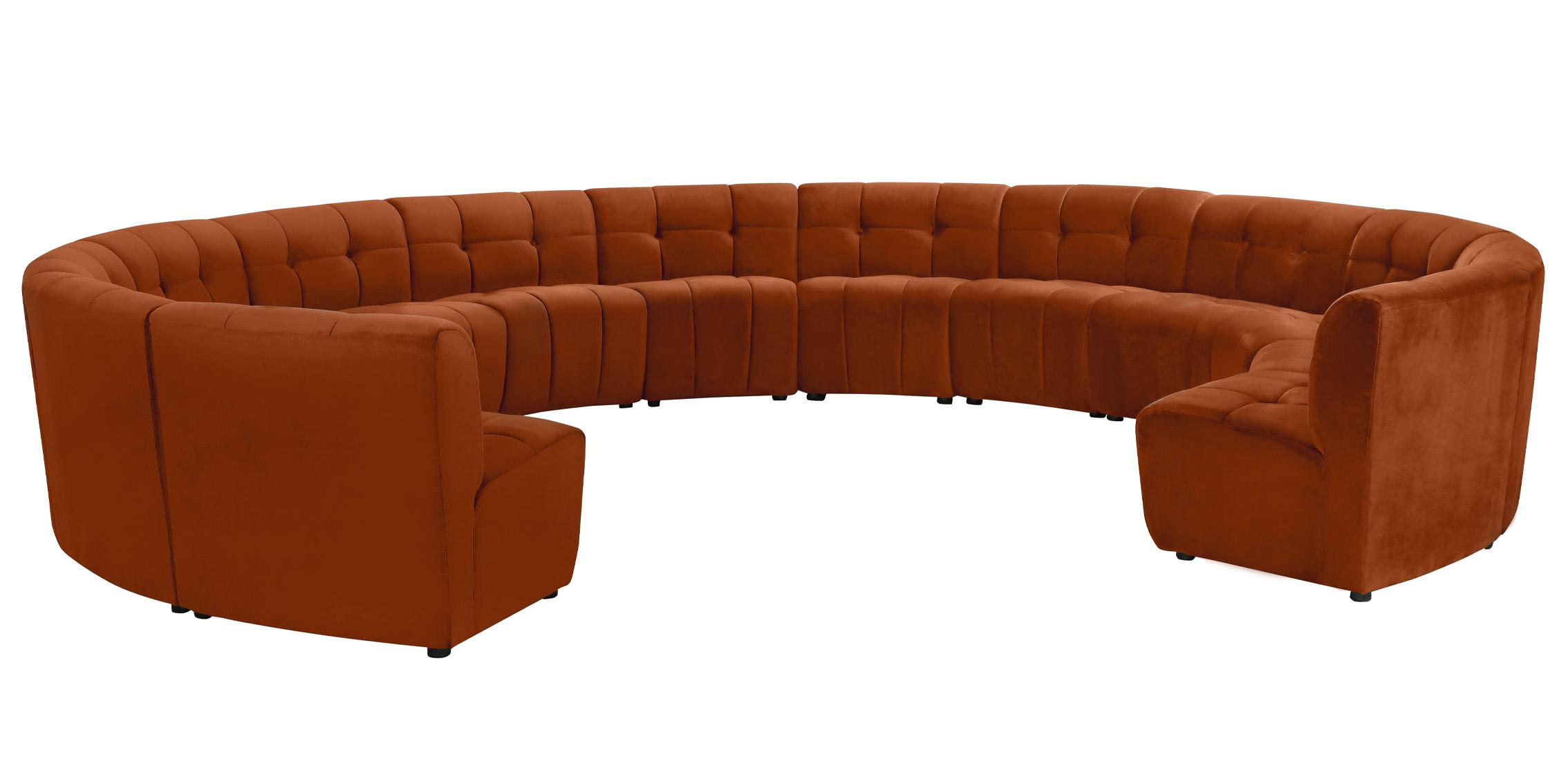 

    
645Cognac-13PC Meridian Furniture Modular Sectional Sofa
