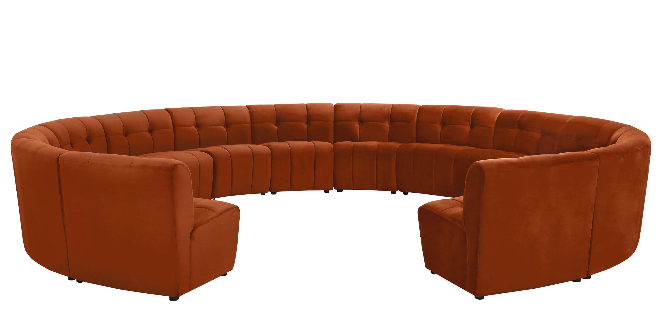 

    
COGNAC Velvet Modular Sectional Sofa LIMITLESS 645Cognac-14PC Meridian Modern
