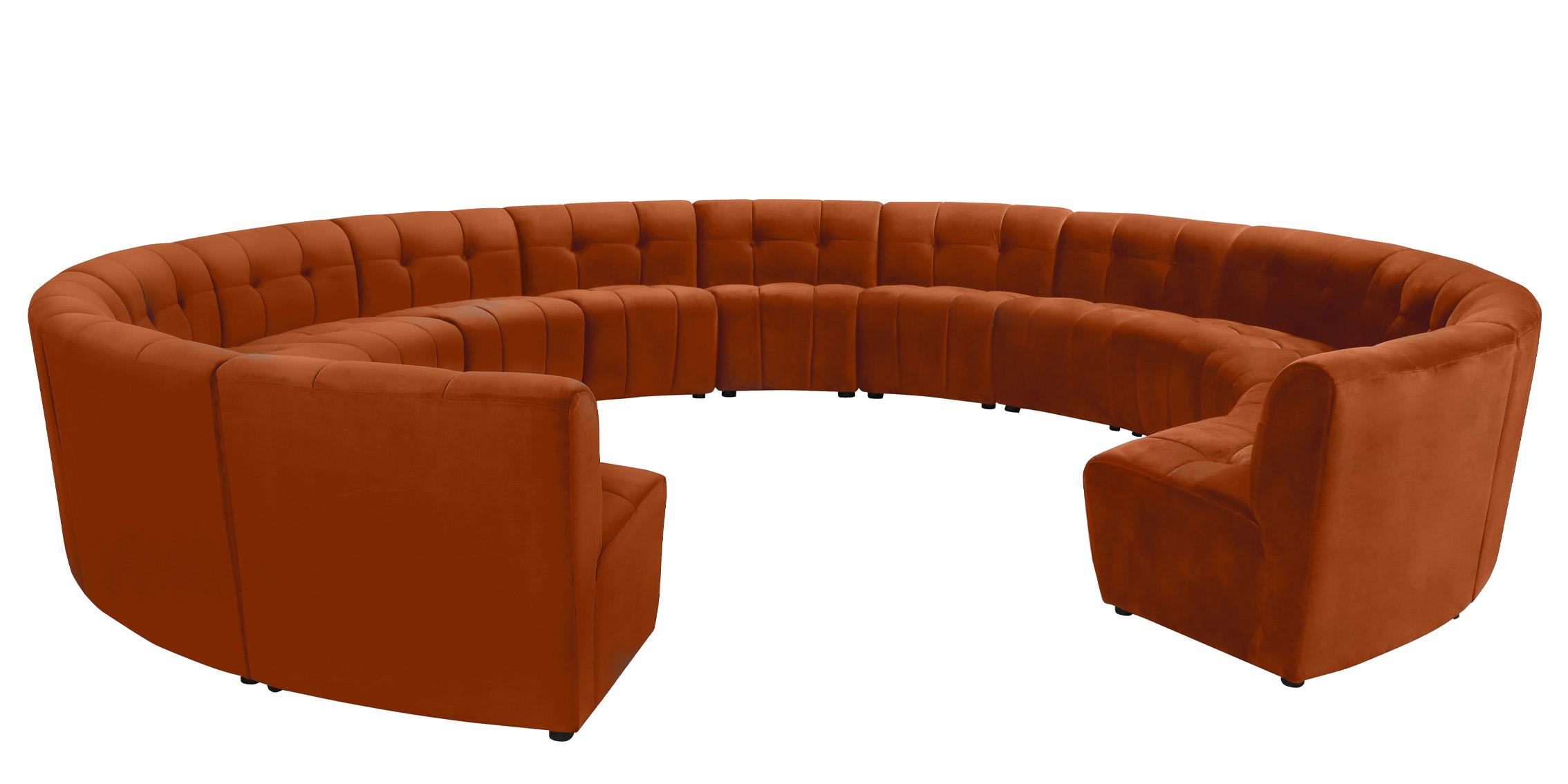 

        
Meridian Furniture LIMITLESS 645Cognac-14PC Modular Sectional Sofa Cognac Velvet 753359807263

