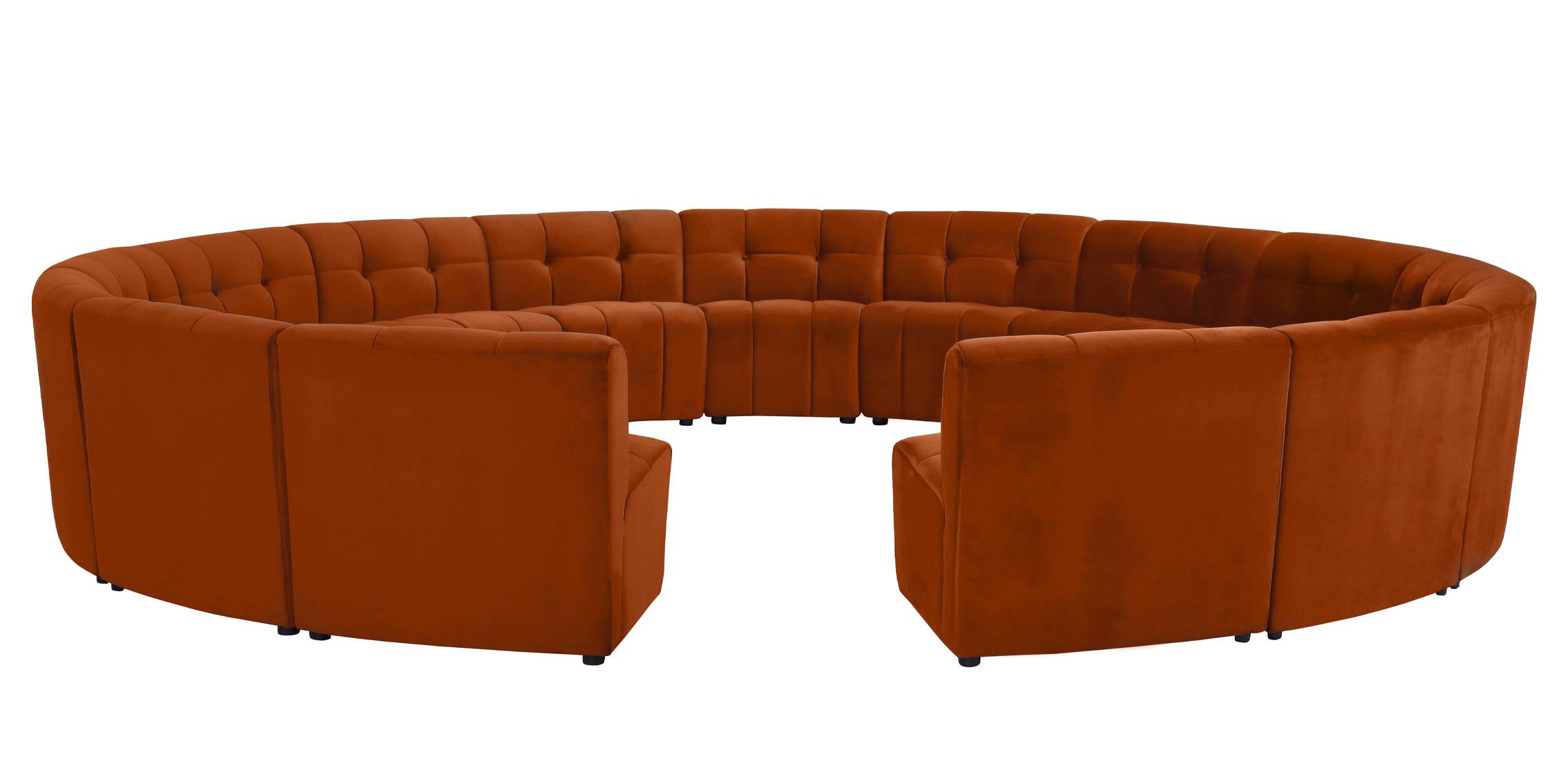 

    
COGNAC Velvet Modular Sectional Sofa LIMITLESS 645Cognac-15PC Meridian Modern
