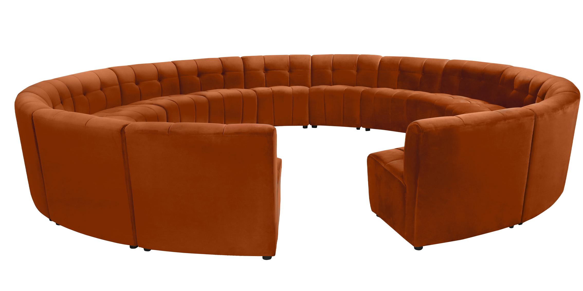

        
Meridian Furniture LIMITLESS 645Cognac-15PC Modular Sectional Sofa Cognac Velvet 753359809083
