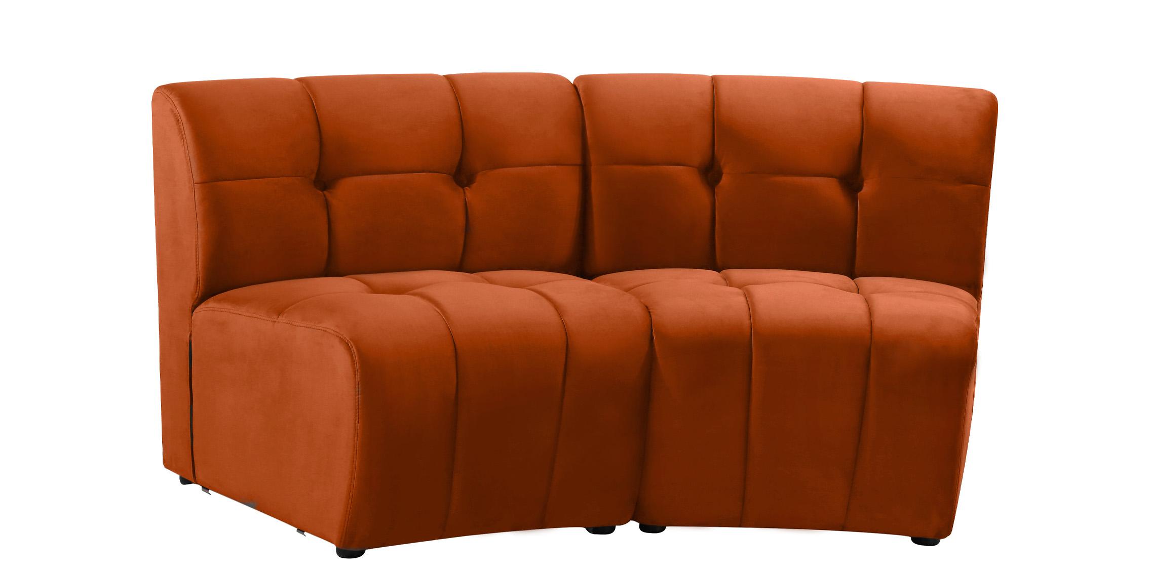 

        
Meridian Furniture LIMITLESS 645Cognac-2PC Modular Sectional Sofa Cognac Velvet 753359807928
