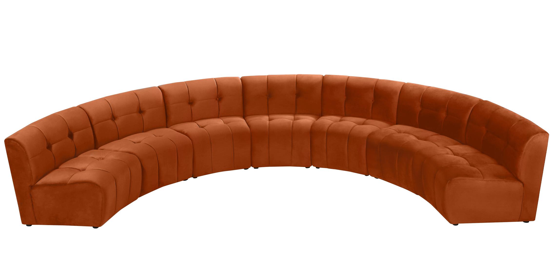 

        
Meridian Furniture LIMITLESS 645Cognac-7PC Modular Sectional Sofa Cognac Velvet 753359807973
