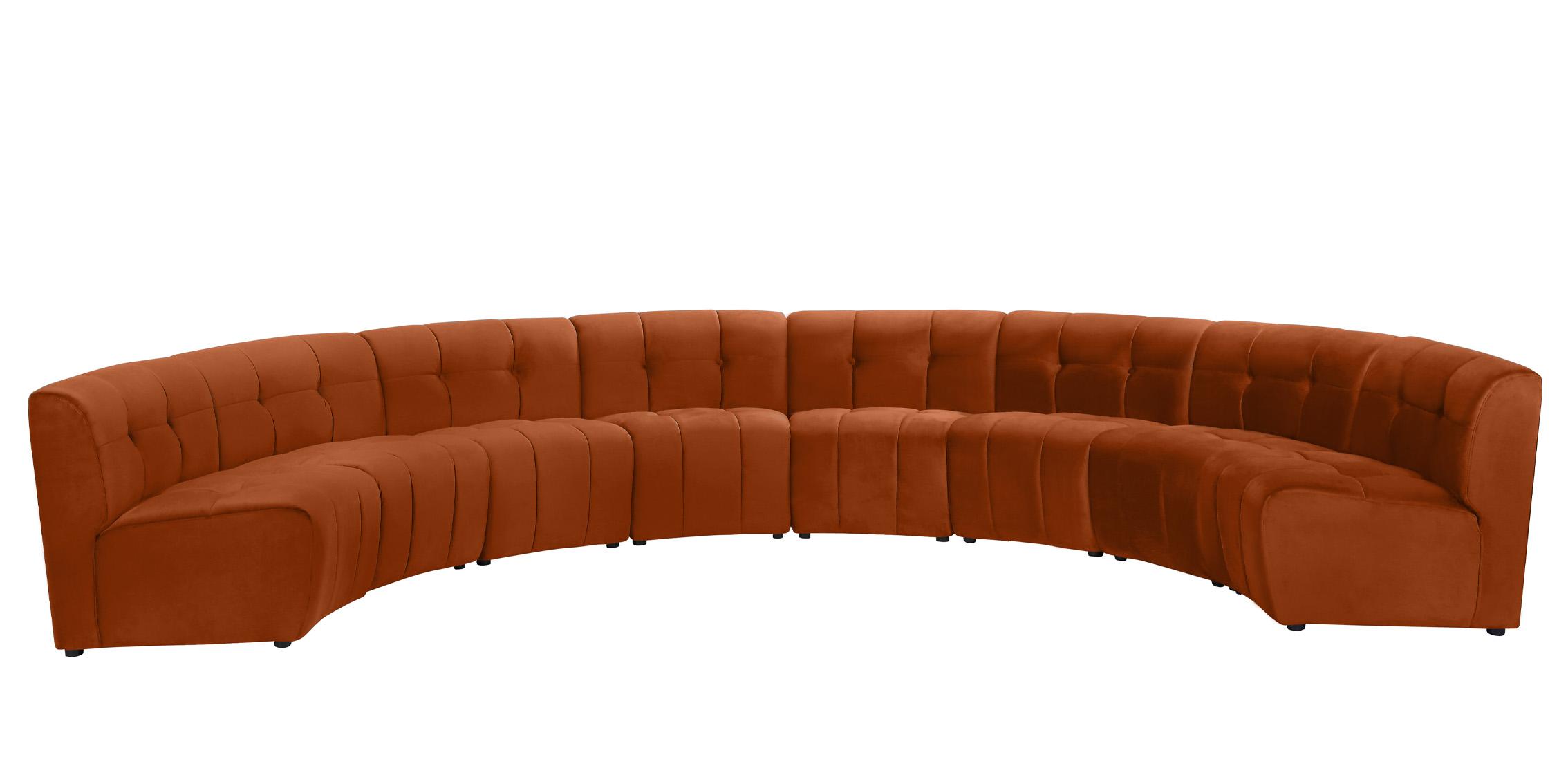 

        
Meridian Furniture LIMITLESS 645Cognac-8PC Modular Sectional Sofa Cognac Velvet 753359807980
