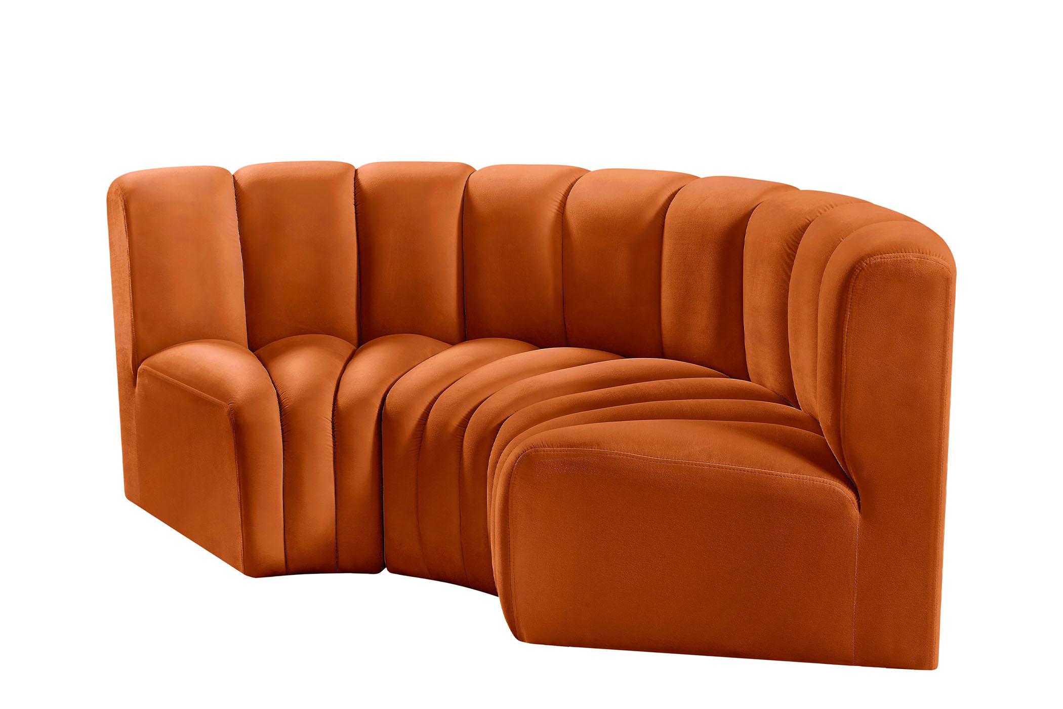

    
103Cognac-S3C Meridian Furniture Modular Sectional Sofa
