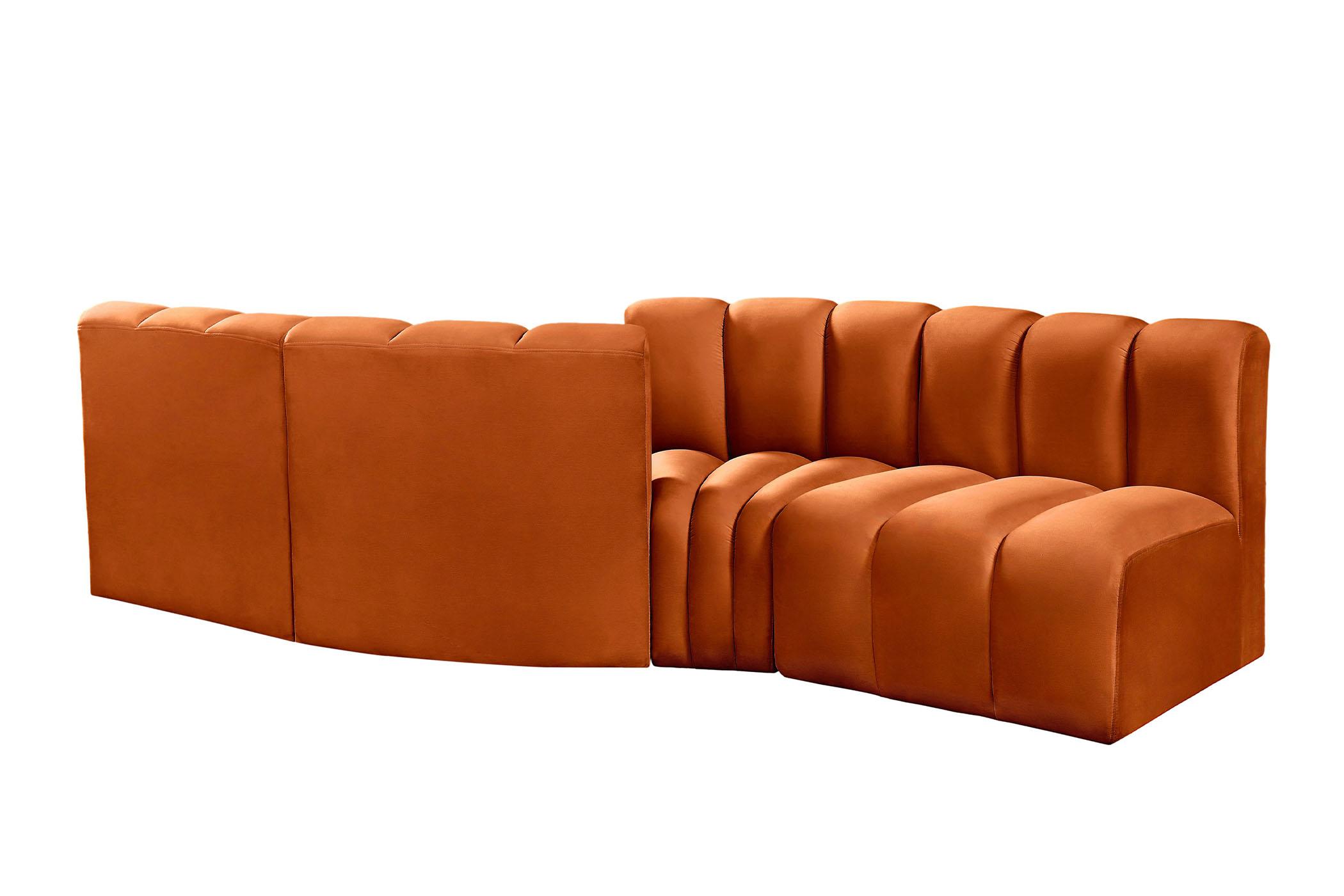 

    
103Cognac-S4A Meridian Furniture Modular Sectional Sofa

