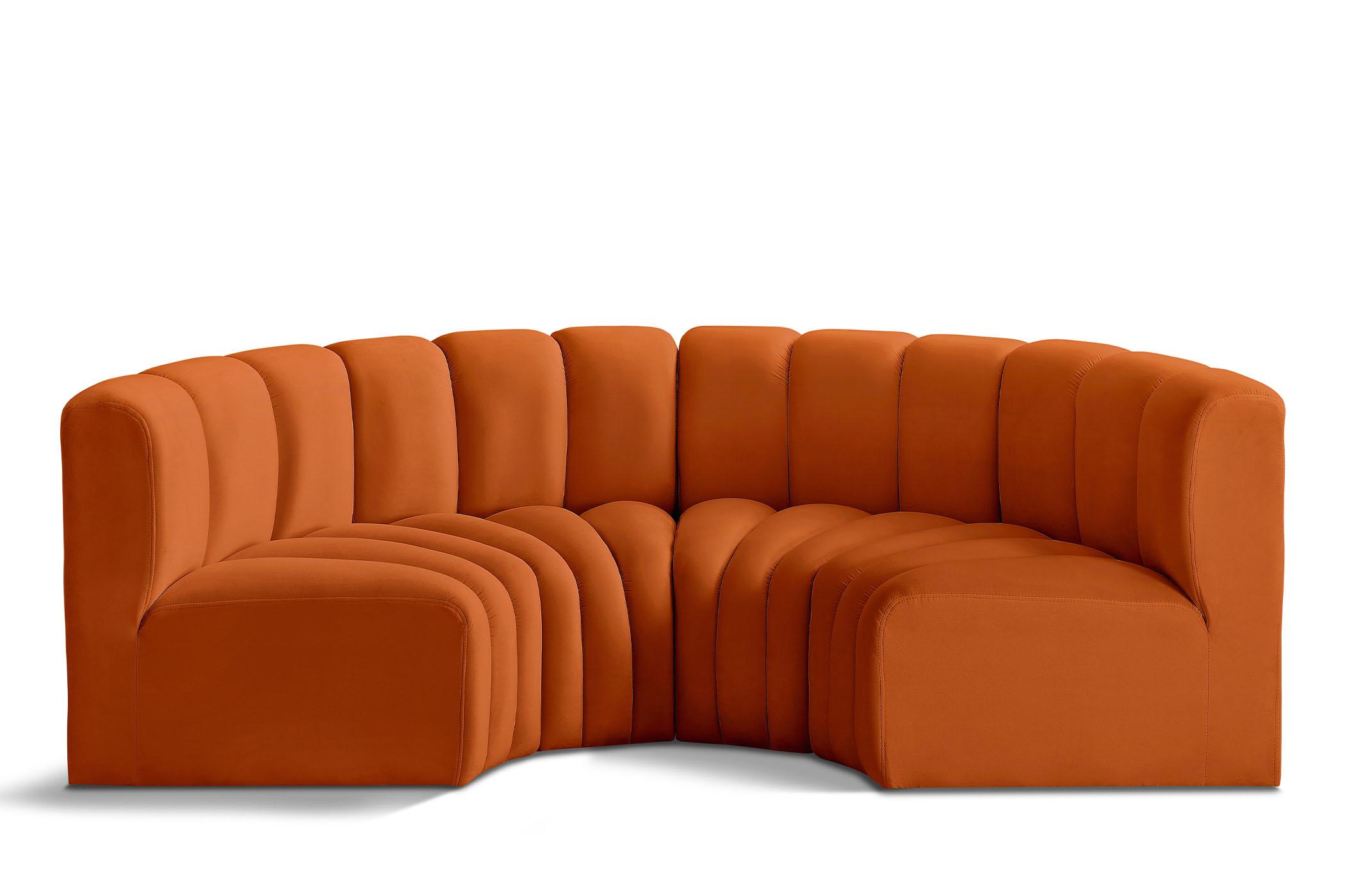 

        
Meridian Furniture ARC 103Cognac-S4C Modular Sectional Sofa Cognac Velvet 094308299655
