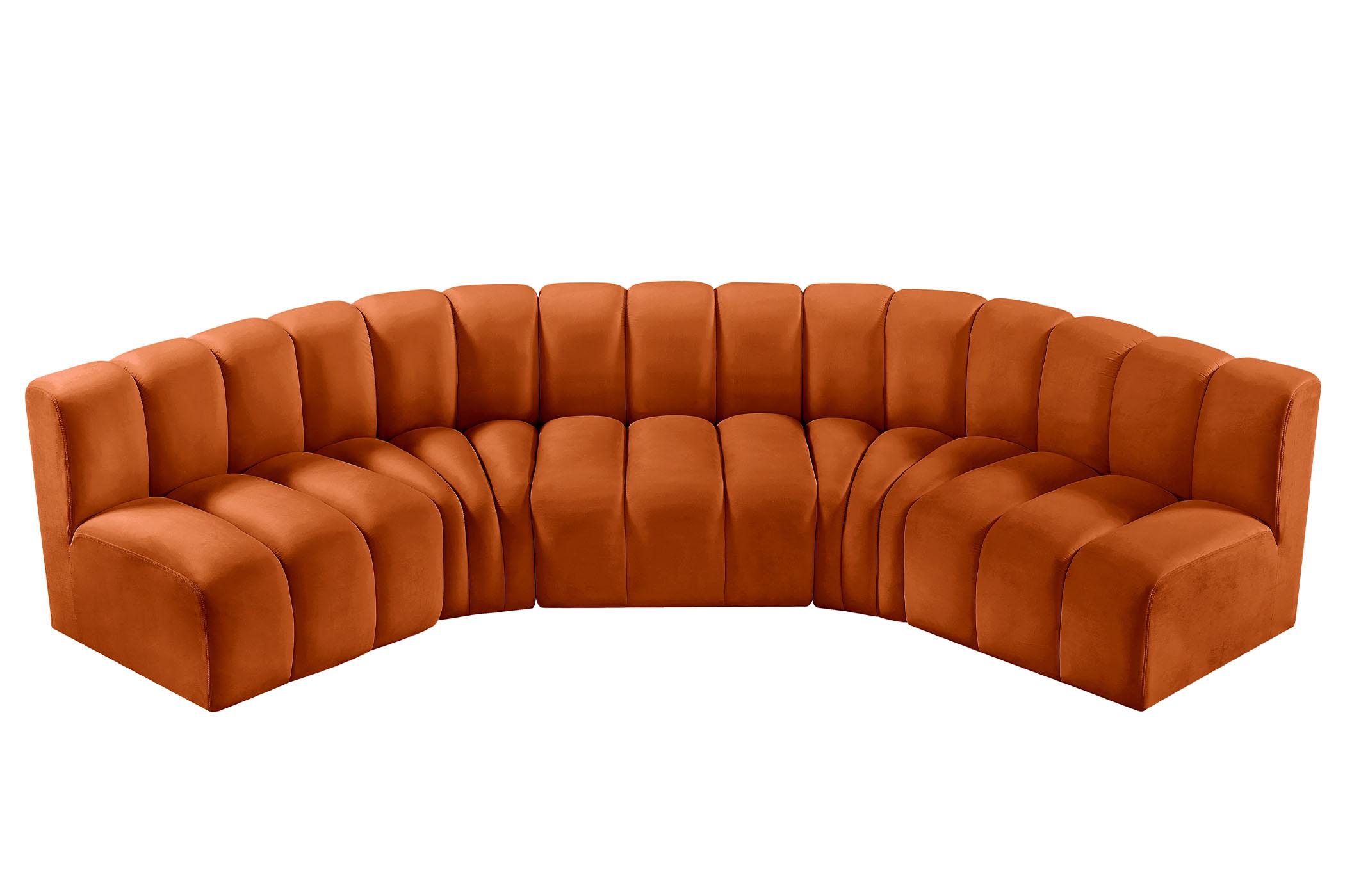 

        
Meridian Furniture ARC 103Cognac-S5A Modular Sectional Sofa Cognac Velvet 094308299709
