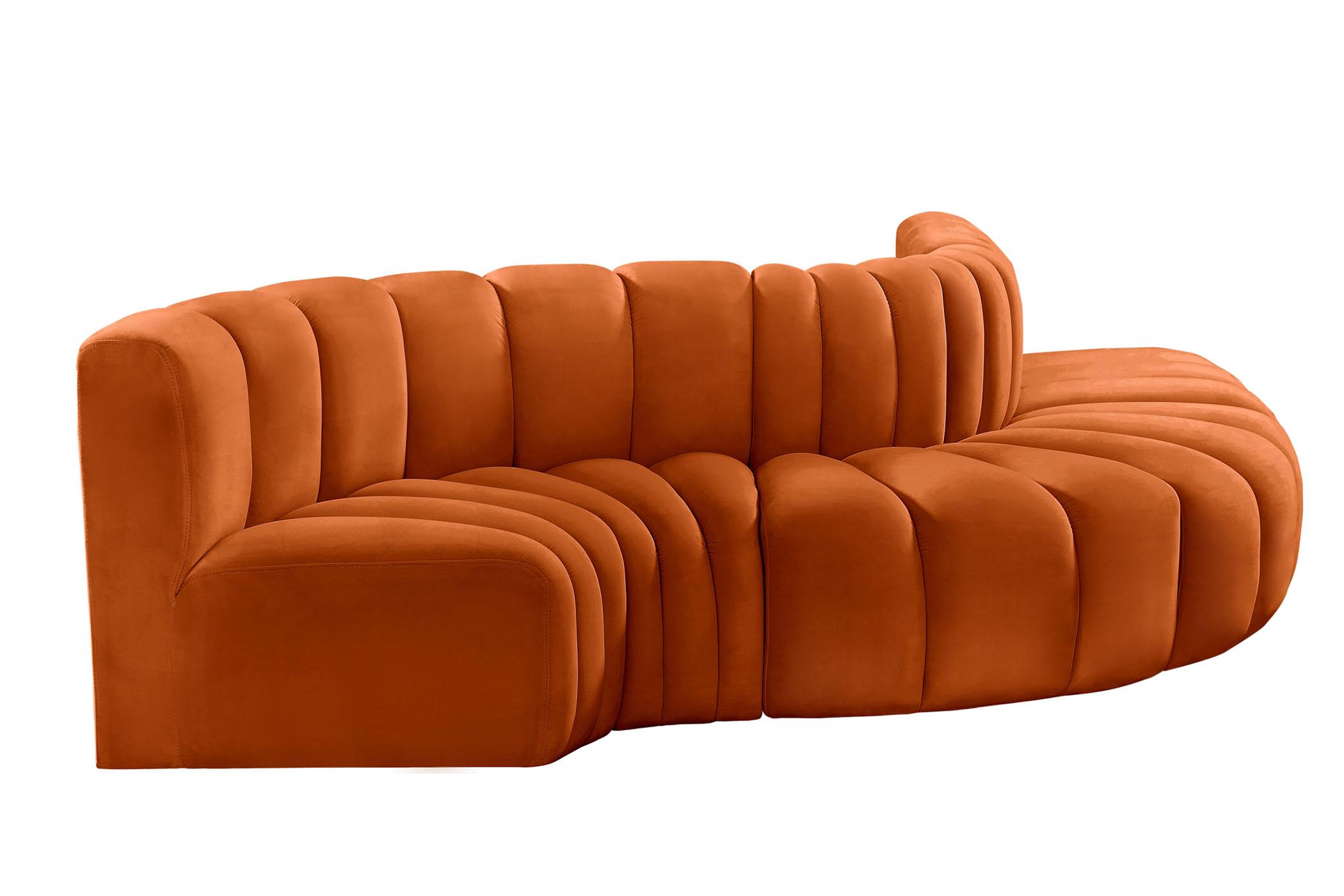 

    
103Cognac-S5B Meridian Furniture Modular Sectional Sofa
