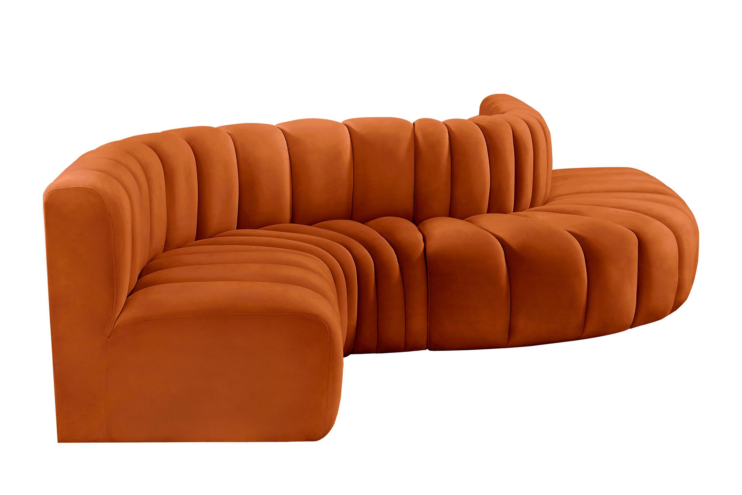 

    
103Cognac-S6A Meridian Furniture Modular Sectional Sofa
