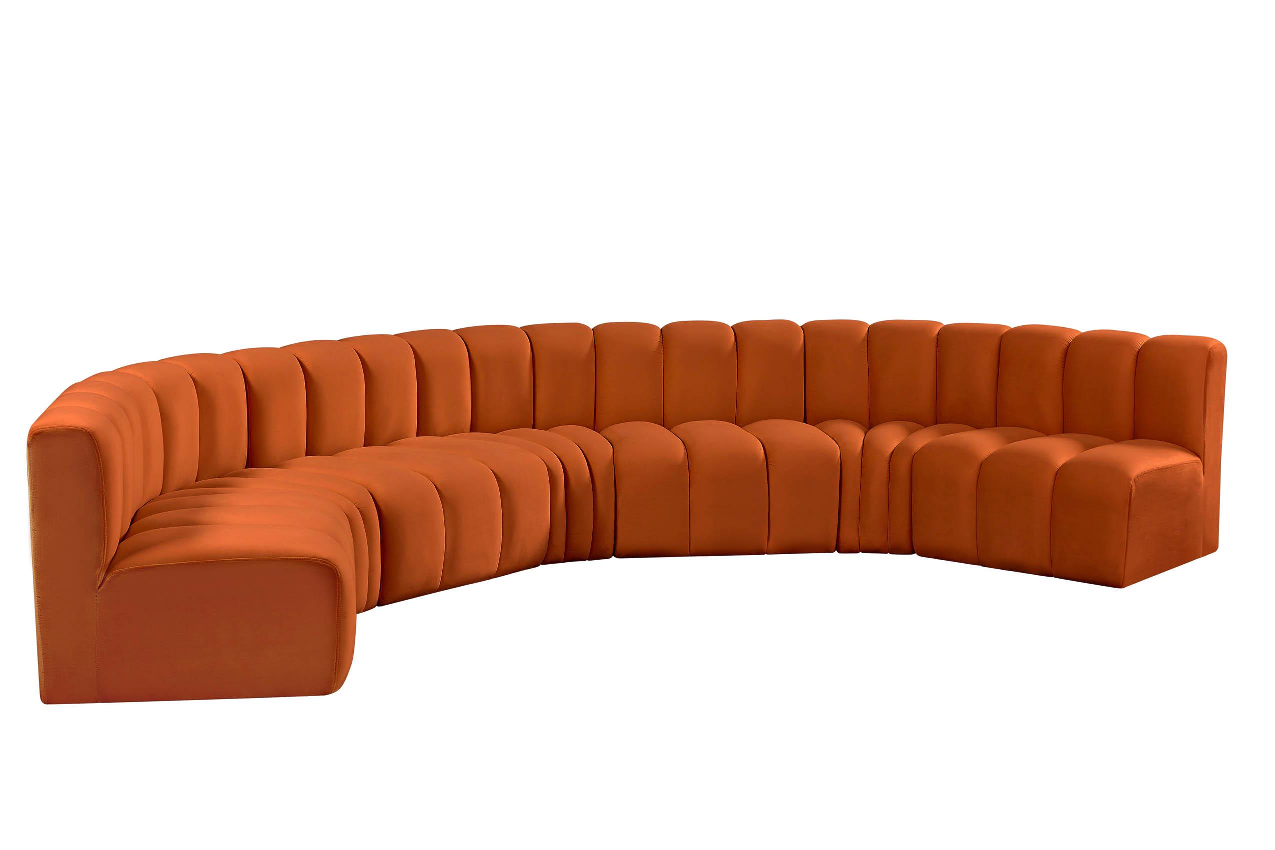 

    
103Cognac-S7B Meridian Furniture Modular Sectional Sofa
