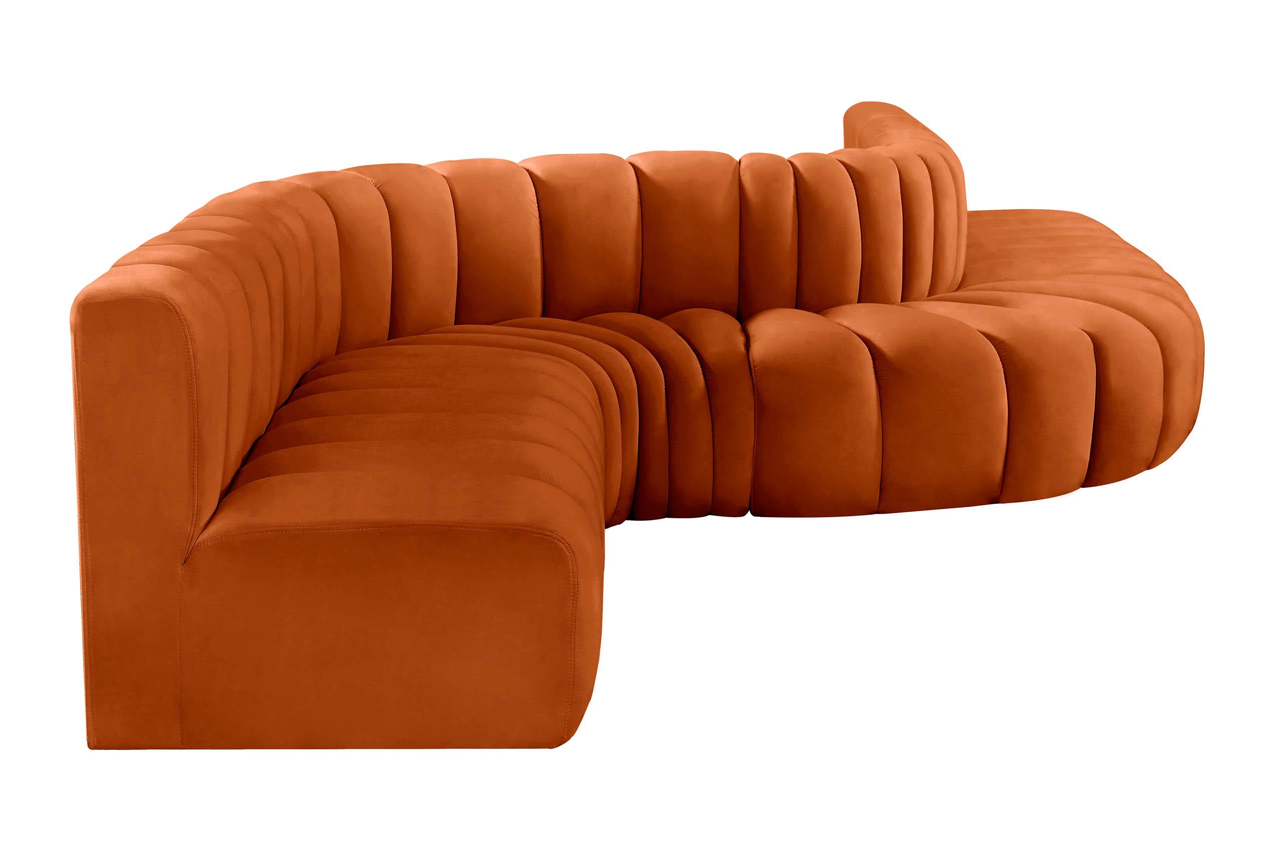 

    
103Cognac-S8C Meridian Furniture Modular Sectional Sofa

