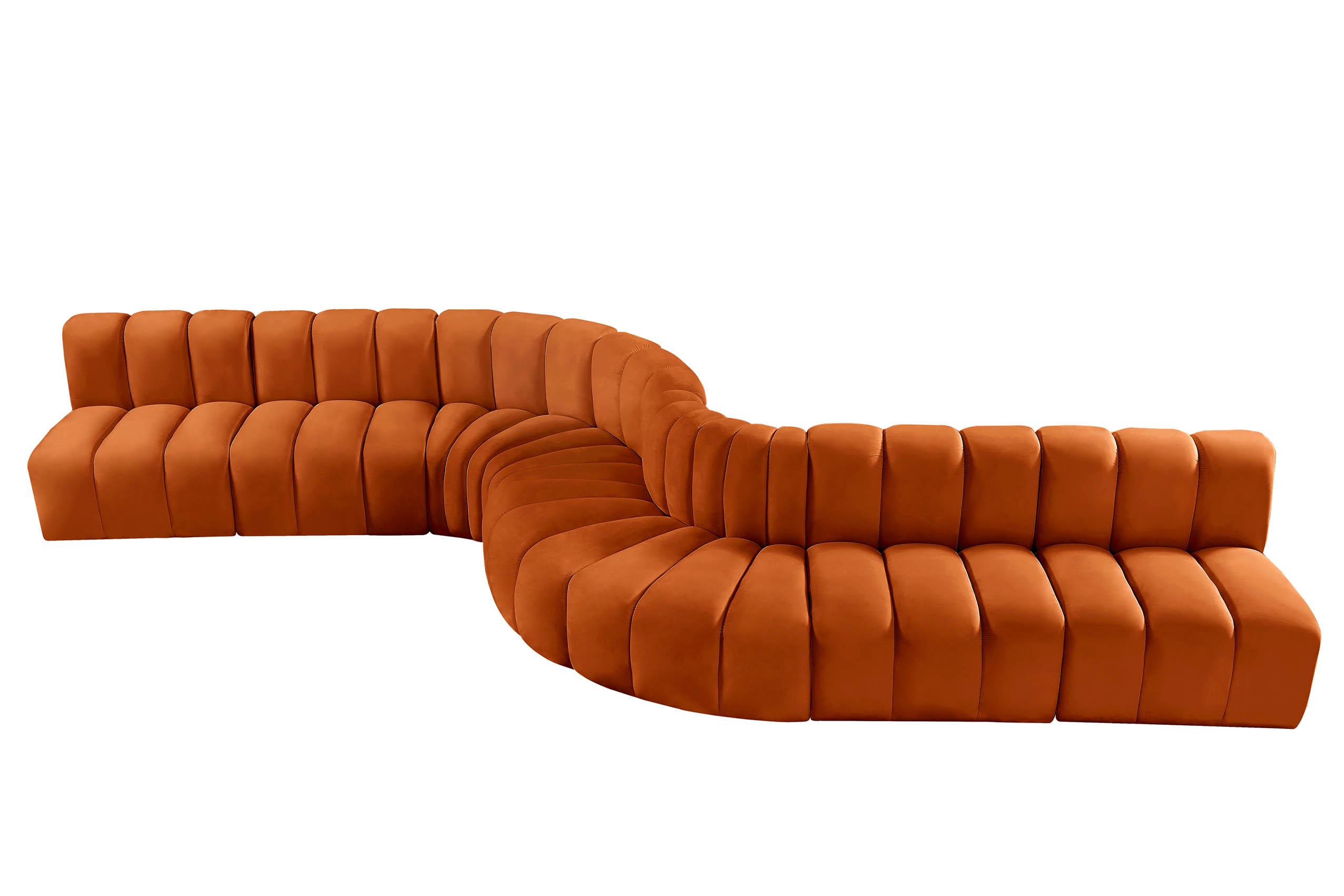 

        
Meridian Furniture ARC 103Cognac-S8C Modular Sectional Sofa Cognac Velvet 094308299822
