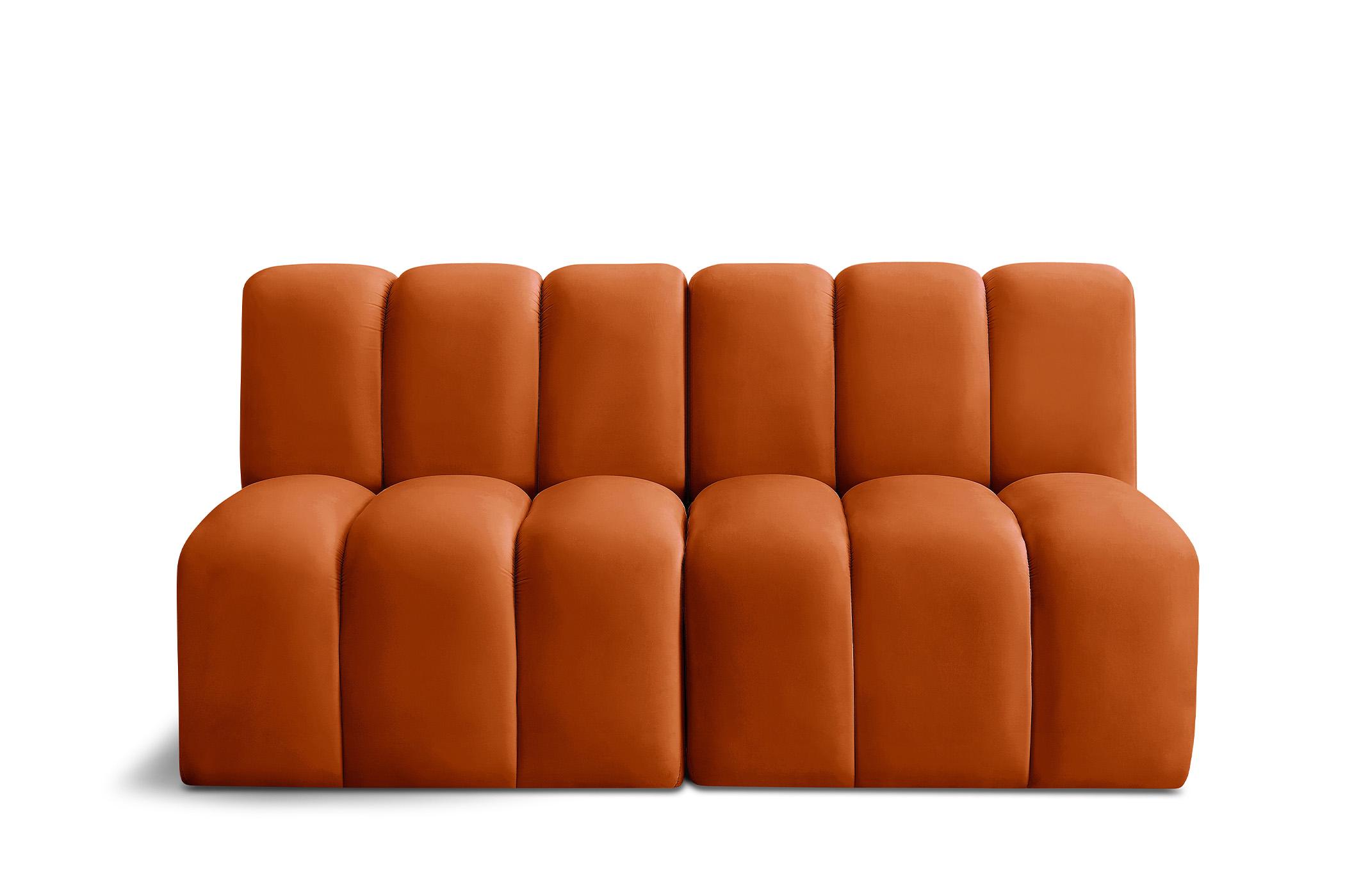 

        
Meridian Furniture ARC 103Cognac-S2A Modular Sofa Cognac Velvet 094308299556
