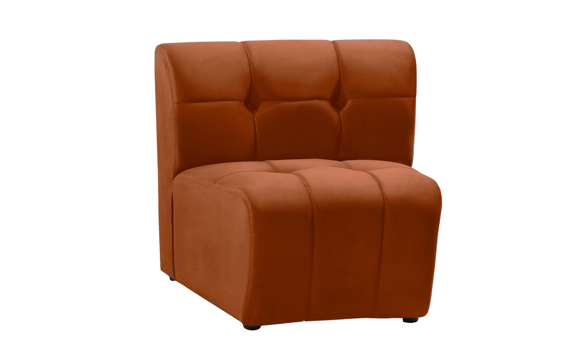 

    
COGNAC Velvet Modular Chair 645Cognac-C LIMITLESS Meridian Modern Contemporary
