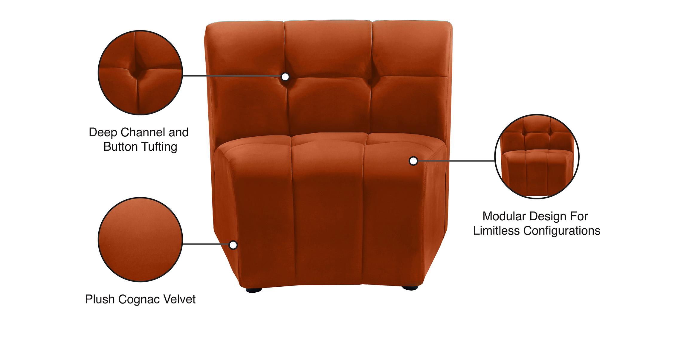 

    
645Cognac-C Meridian Furniture Modular Chair
