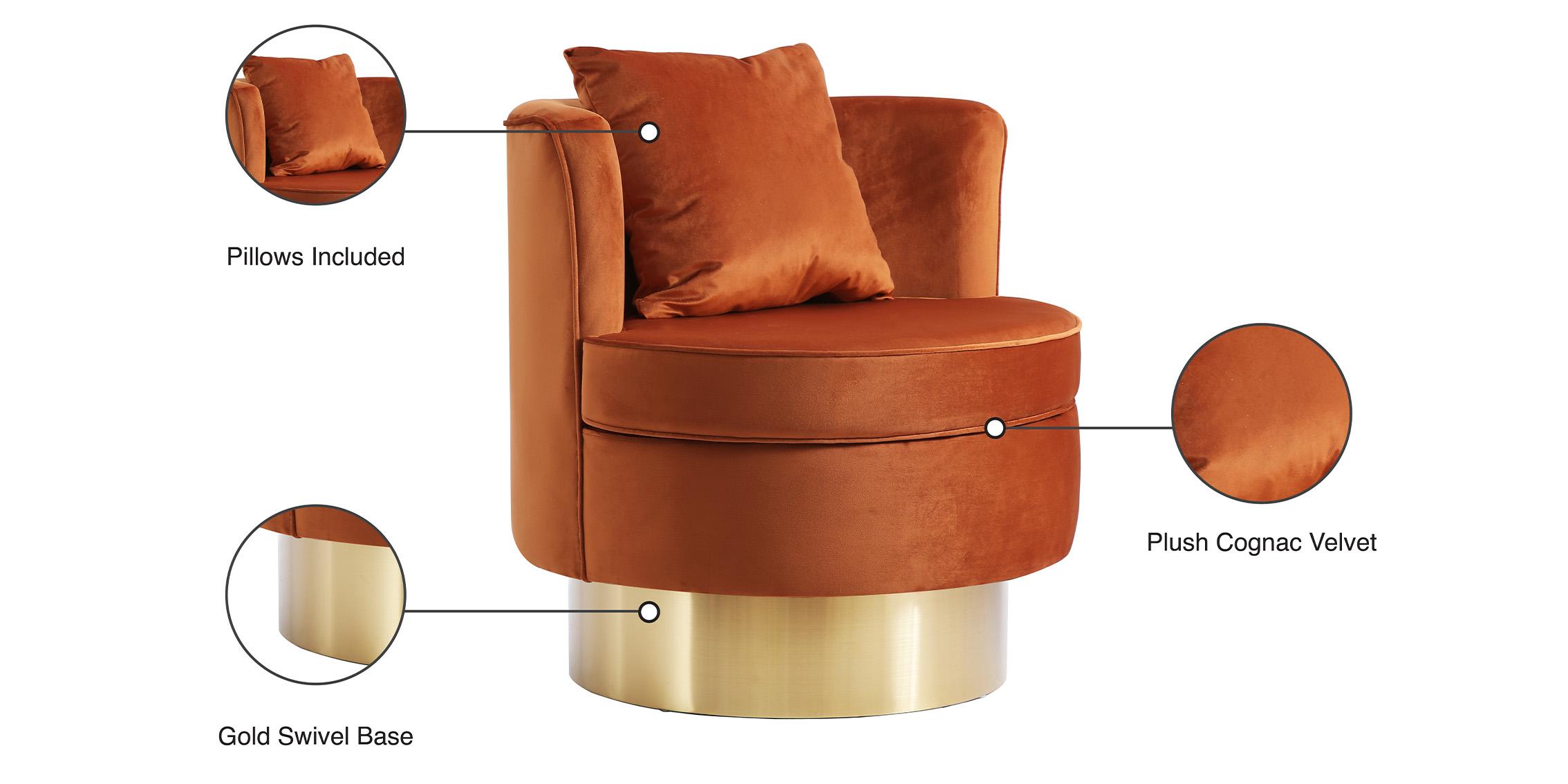 

    
576Cognac-Set-2 Cognac Velvet Swivel Chair Set 2P KENDRA 576Cognac Meridian Modern Contemporary
