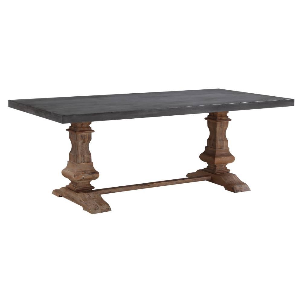 Transitional Dining Table THURSTON TABLE 9KS861T in Gray, Brown 