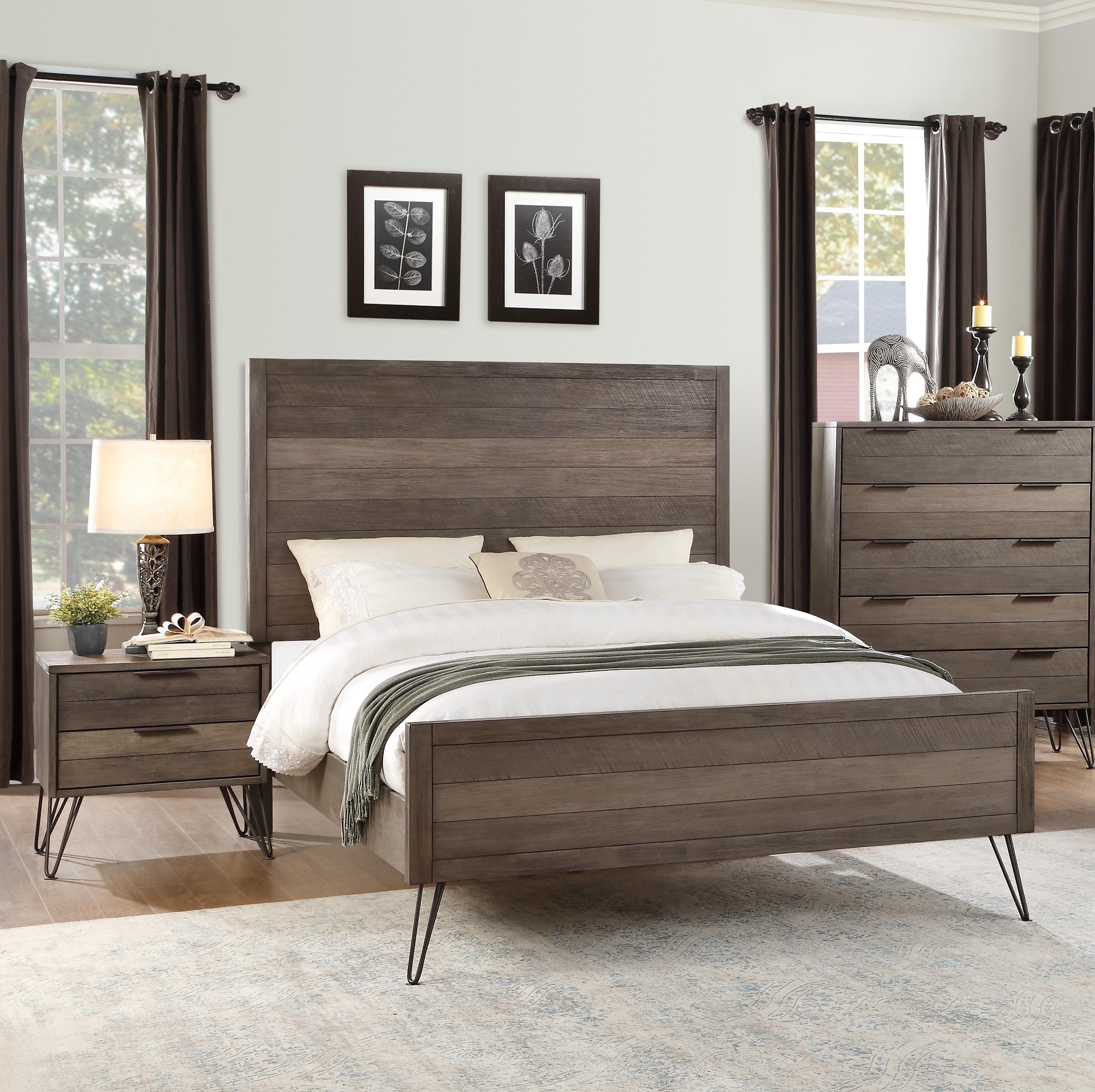 

    
Contemporary 3-Tone Gray Wood Full Bedroom Set 3pcs Homelegance 1604F-1* Urbanite
