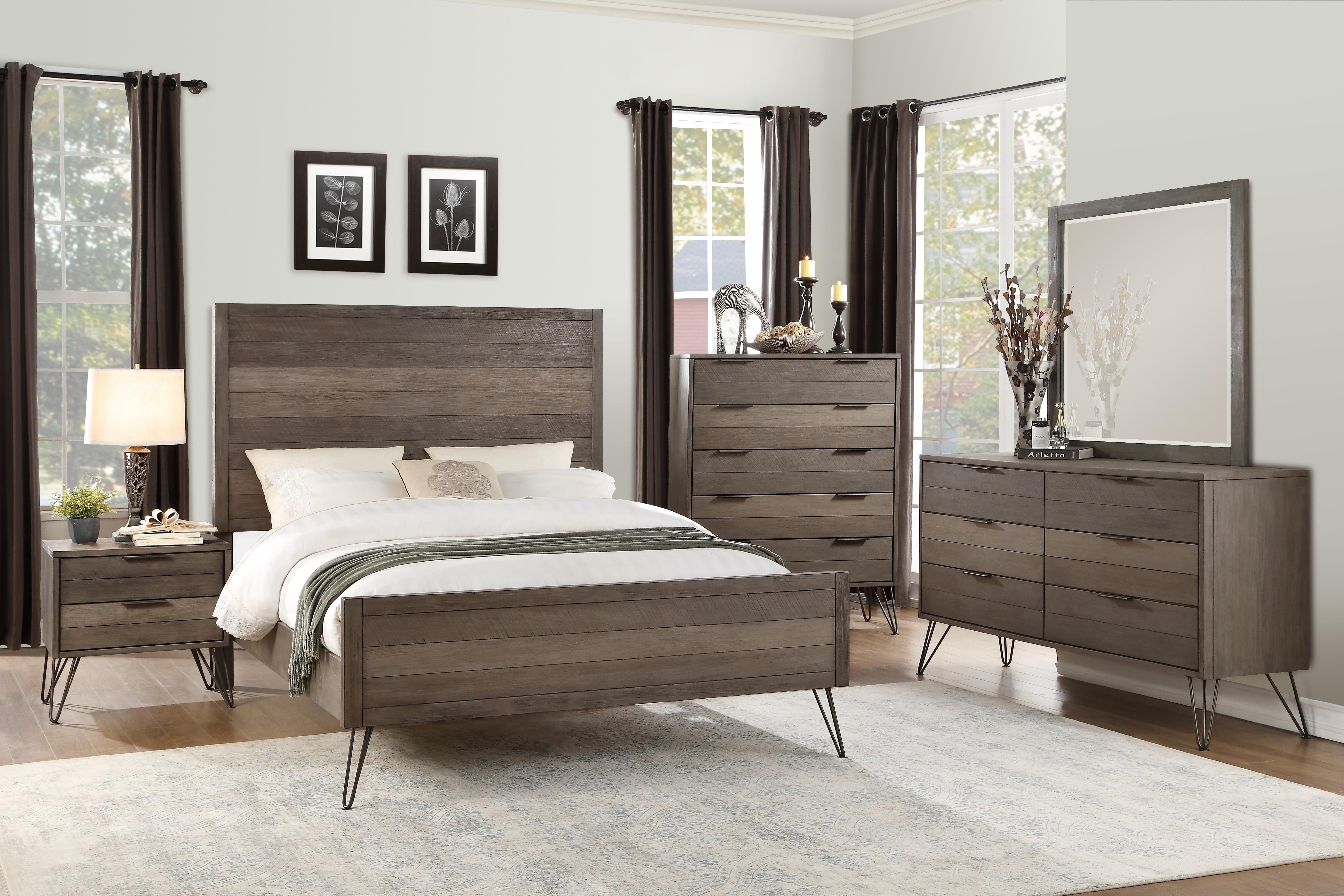 Contemporary Bedroom Set 1604-1-5PC Urbanite 1604-1-5PC in Gray 