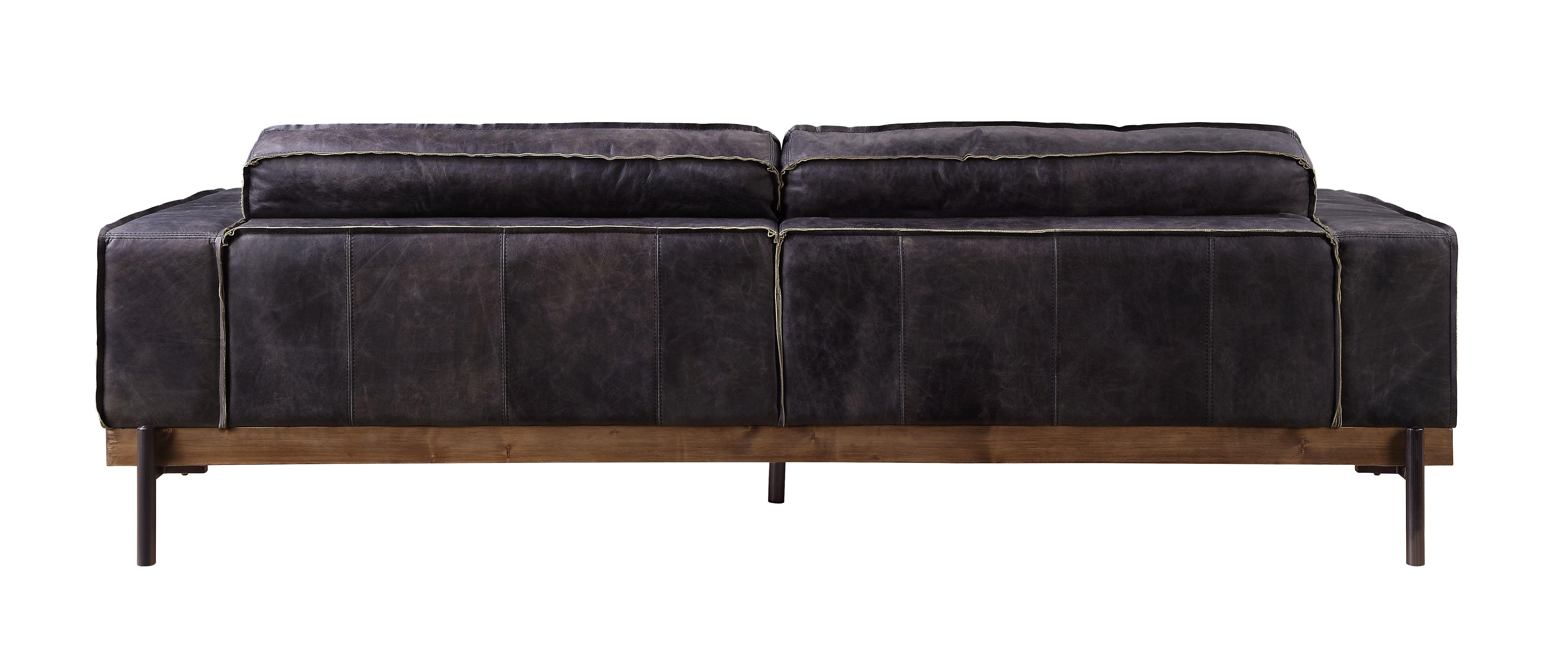 

                    
Acme Furniture Silchester Sofa and Chair Ebony Top grain leather Purchase 
