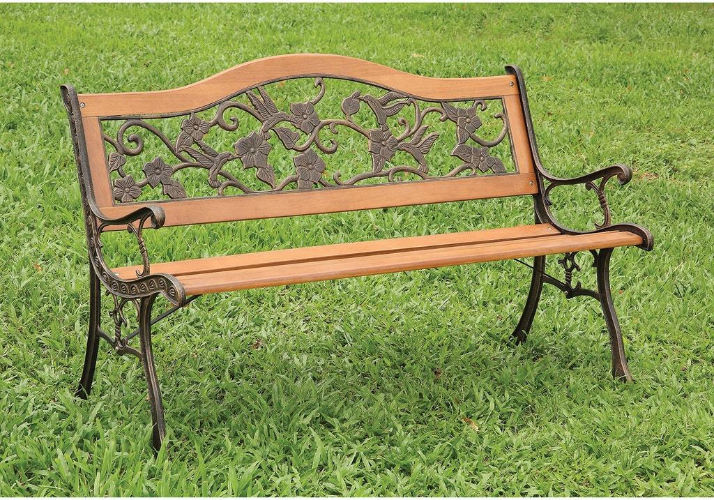 

    
Contemporary Antique Oak & Black Cast Iron Patio Bench Furniture of America CM-OB1806 Alba
