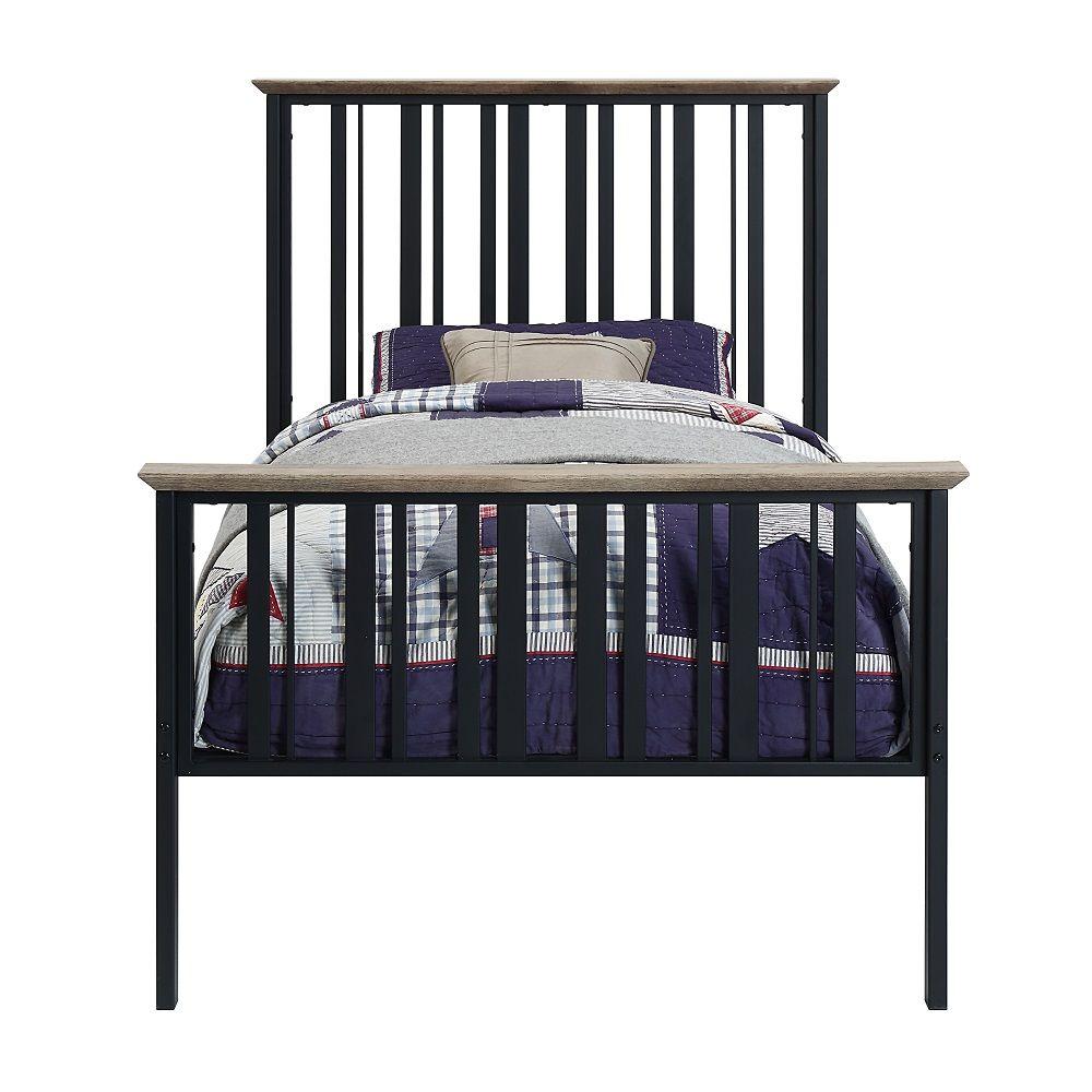 

    
Acme Furniture Zudora Twin Panel Bed BD01747T-T Panel Bed Oak/Black BD01747T-T
