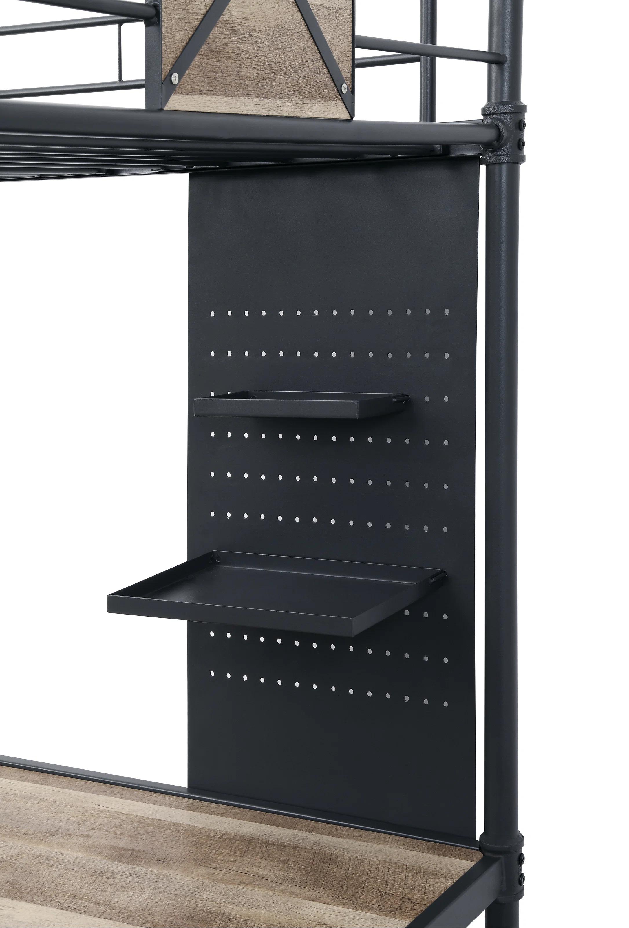 

    
Acme Furniture Cordelia Twin Loft Bed Brown Oak/Sand/Black 38310
