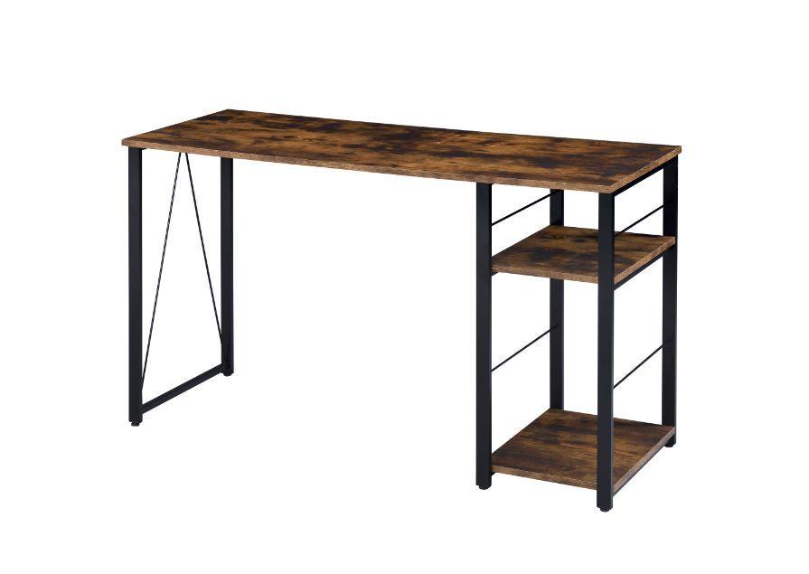 

    
Contemporary Antique Weathered Oak & Black Finish Writing Desk by Acme 92765 Vadna
