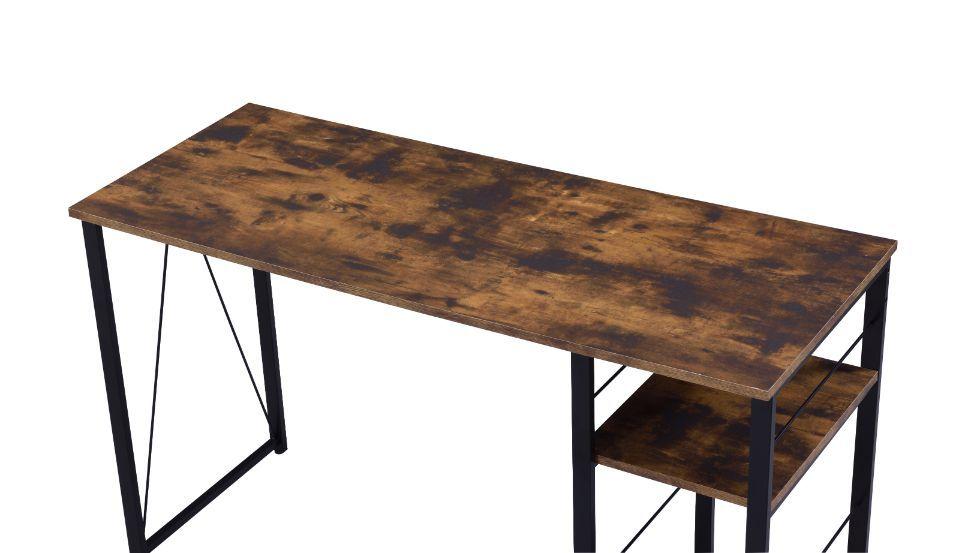 

    
Contemporary Antique Weathered Oak & Black Finish Writing Desk by Acme 92765 Vadna
