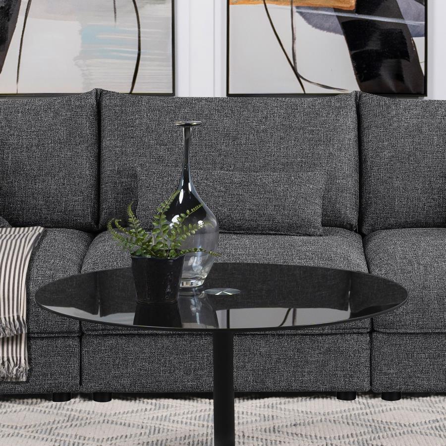 

    
 Shop  Contemporary Barely Black Wood Modular Armless Chair Coaster Sasha 551681
