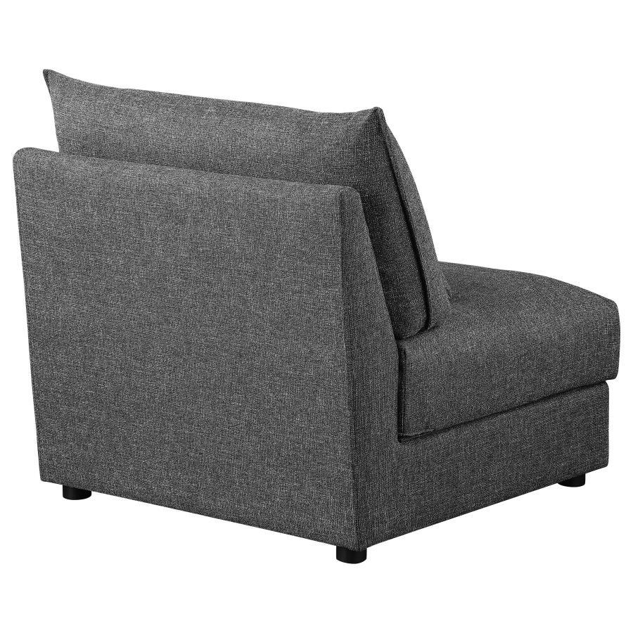 

    
551681-AC Contemporary Barely Black Wood Modular Armless Chair Coaster Sasha 551681
